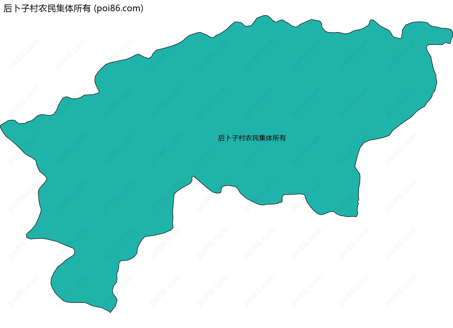 后卜子村农民集体所有边界地图