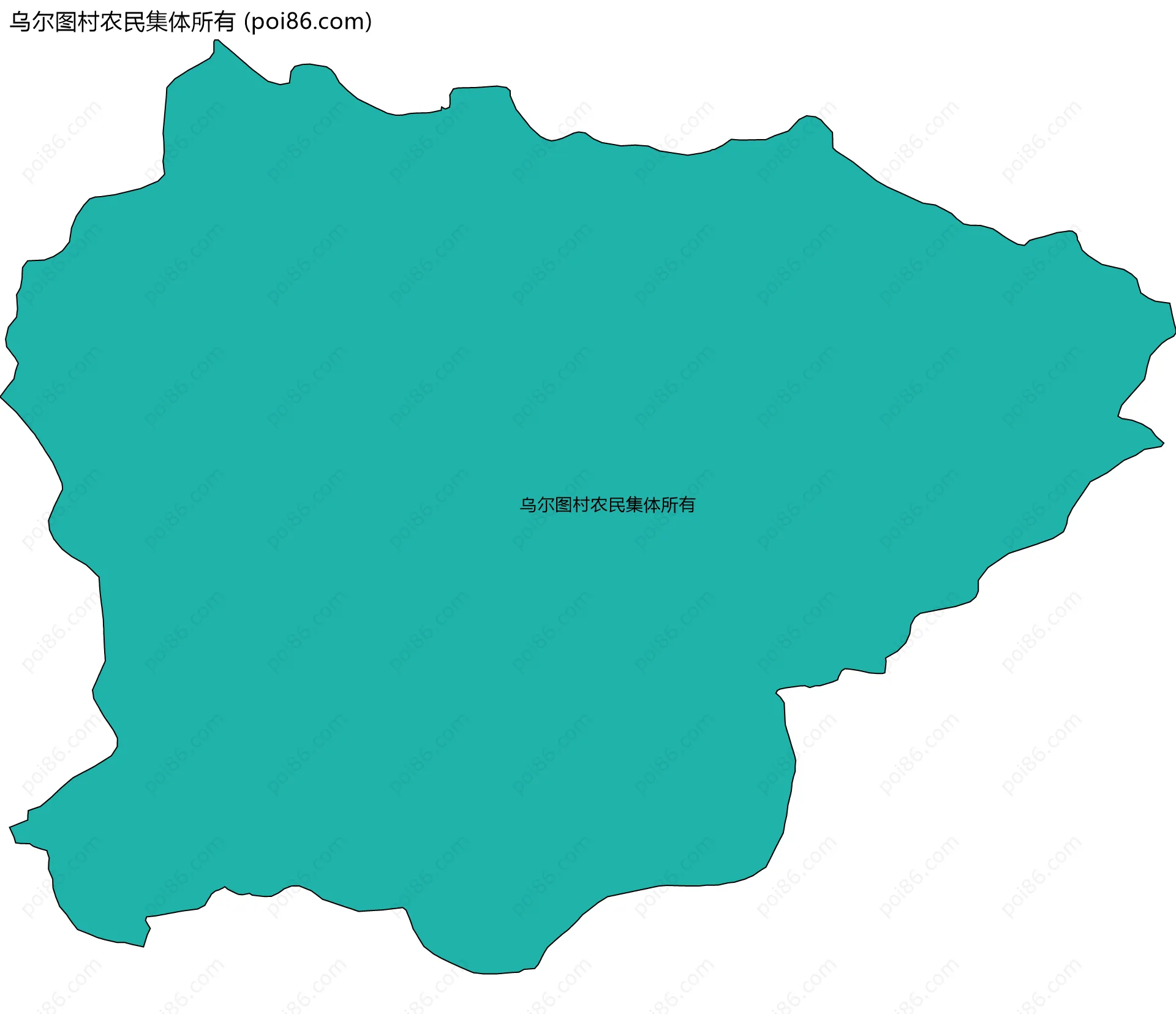 乌尔图村农民集体所有边界地图