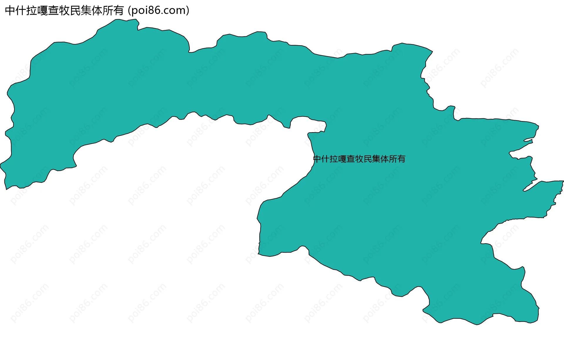 中什拉嘎查牧民集体所有边界地图