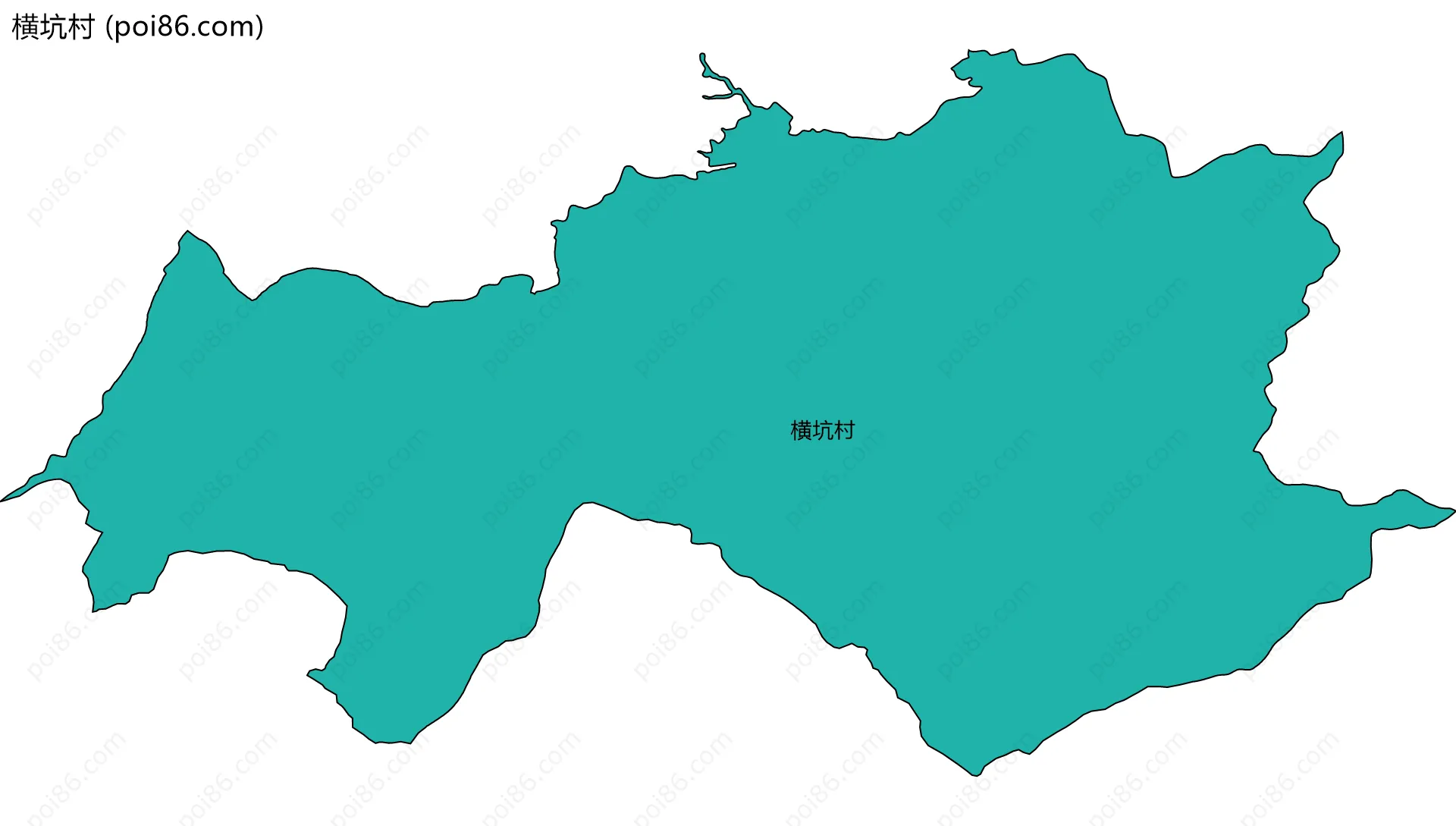 横坑村边界地图