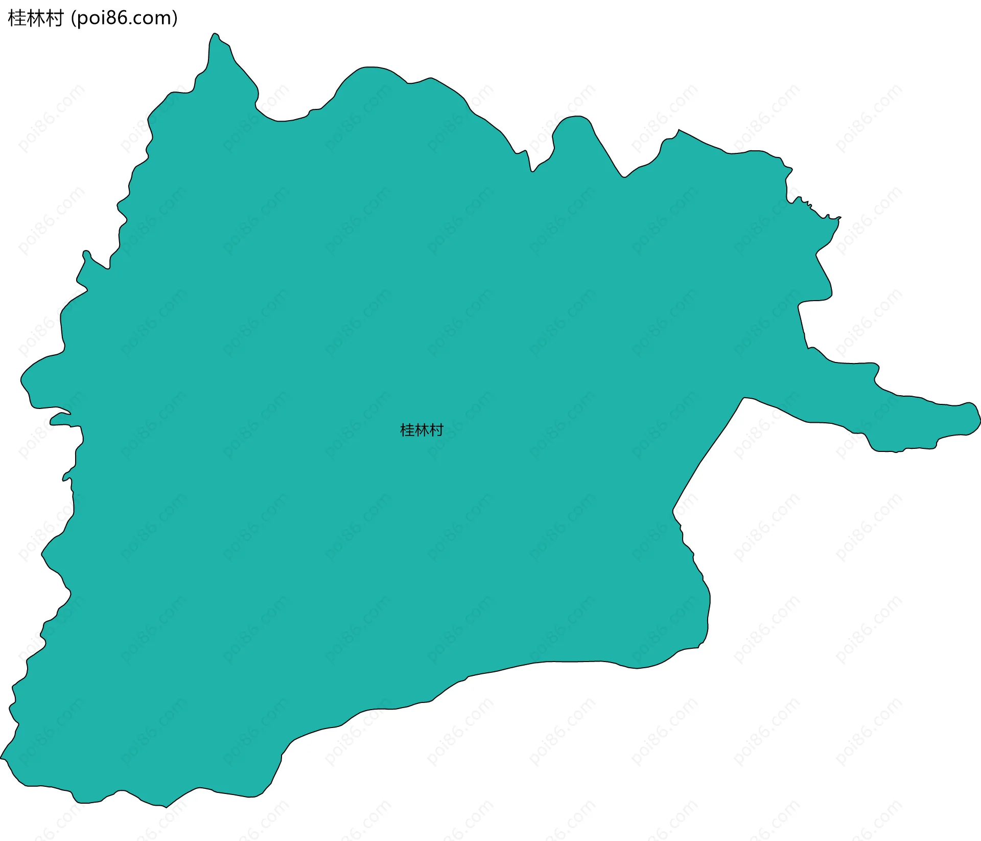 桂林村边界地图