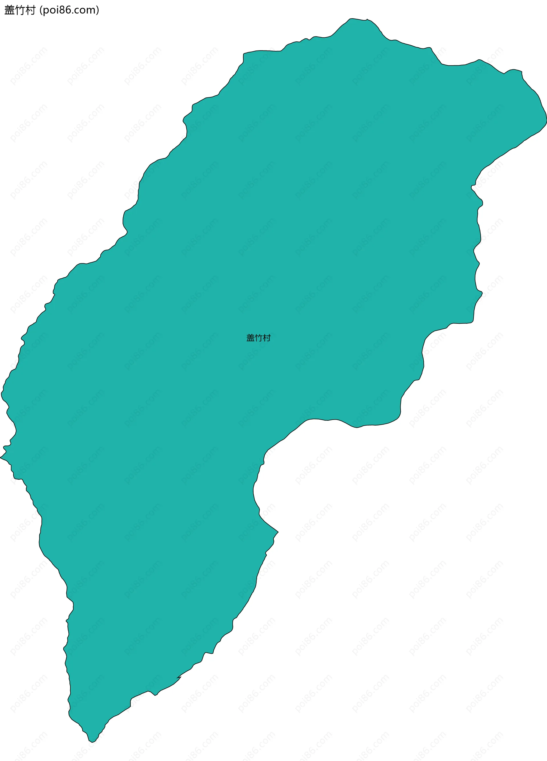 盖竹村边界地图