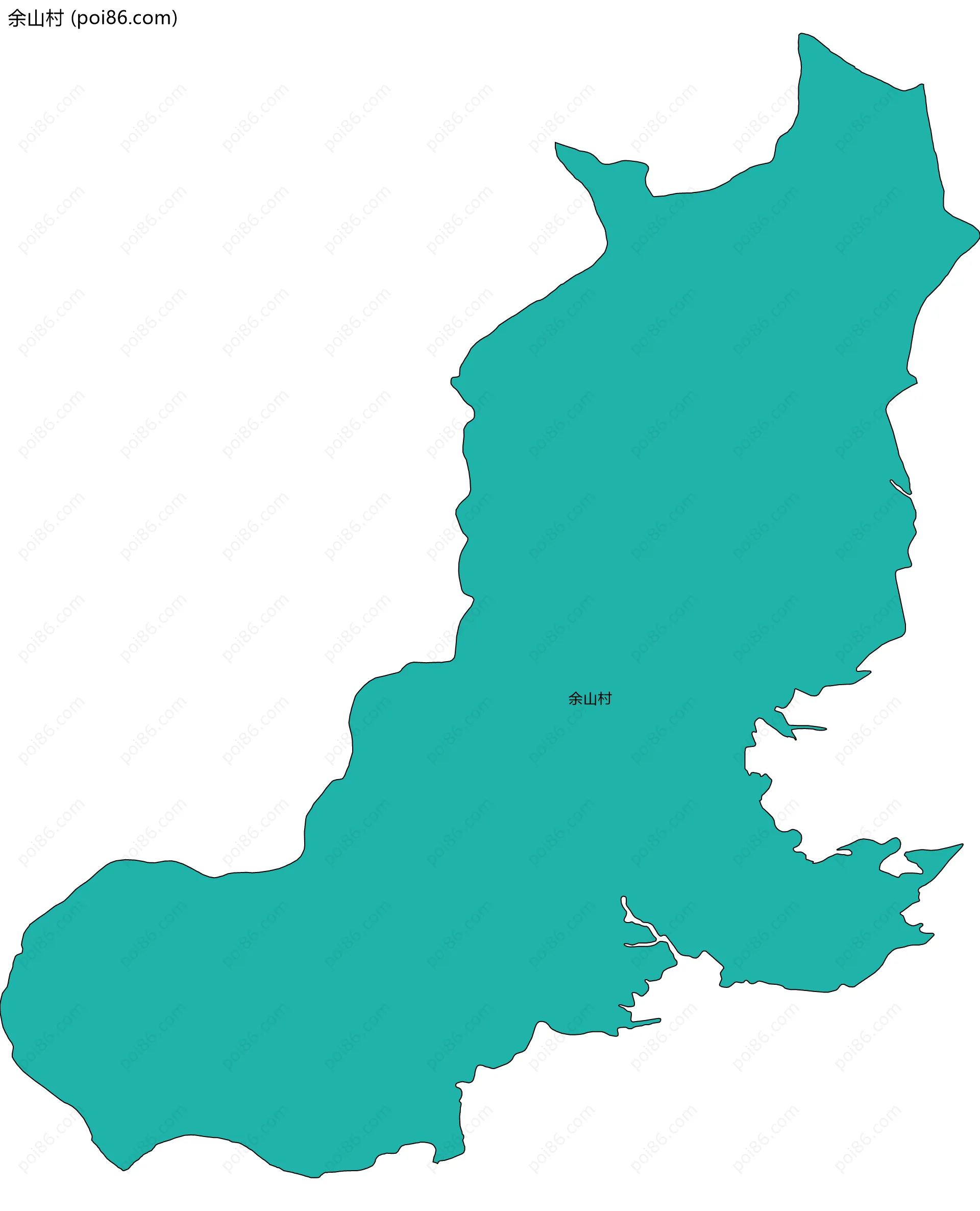 余山村边界地图