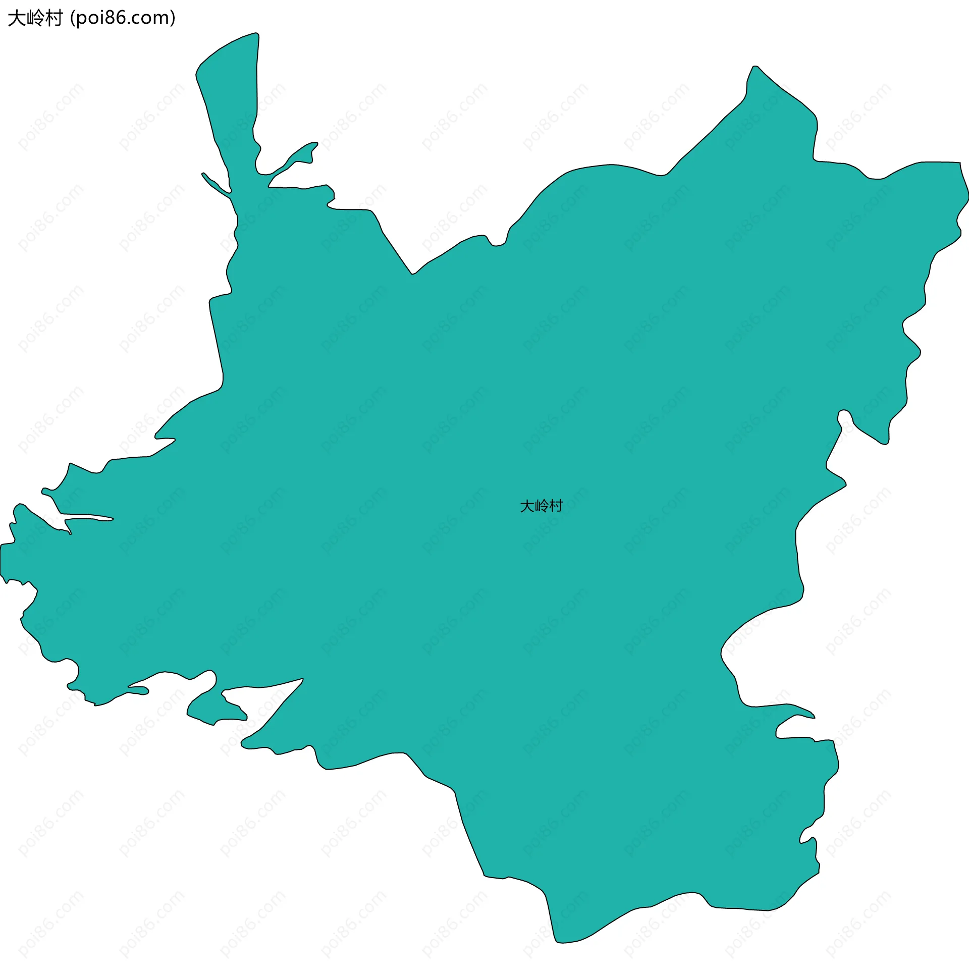 大岭村边界地图