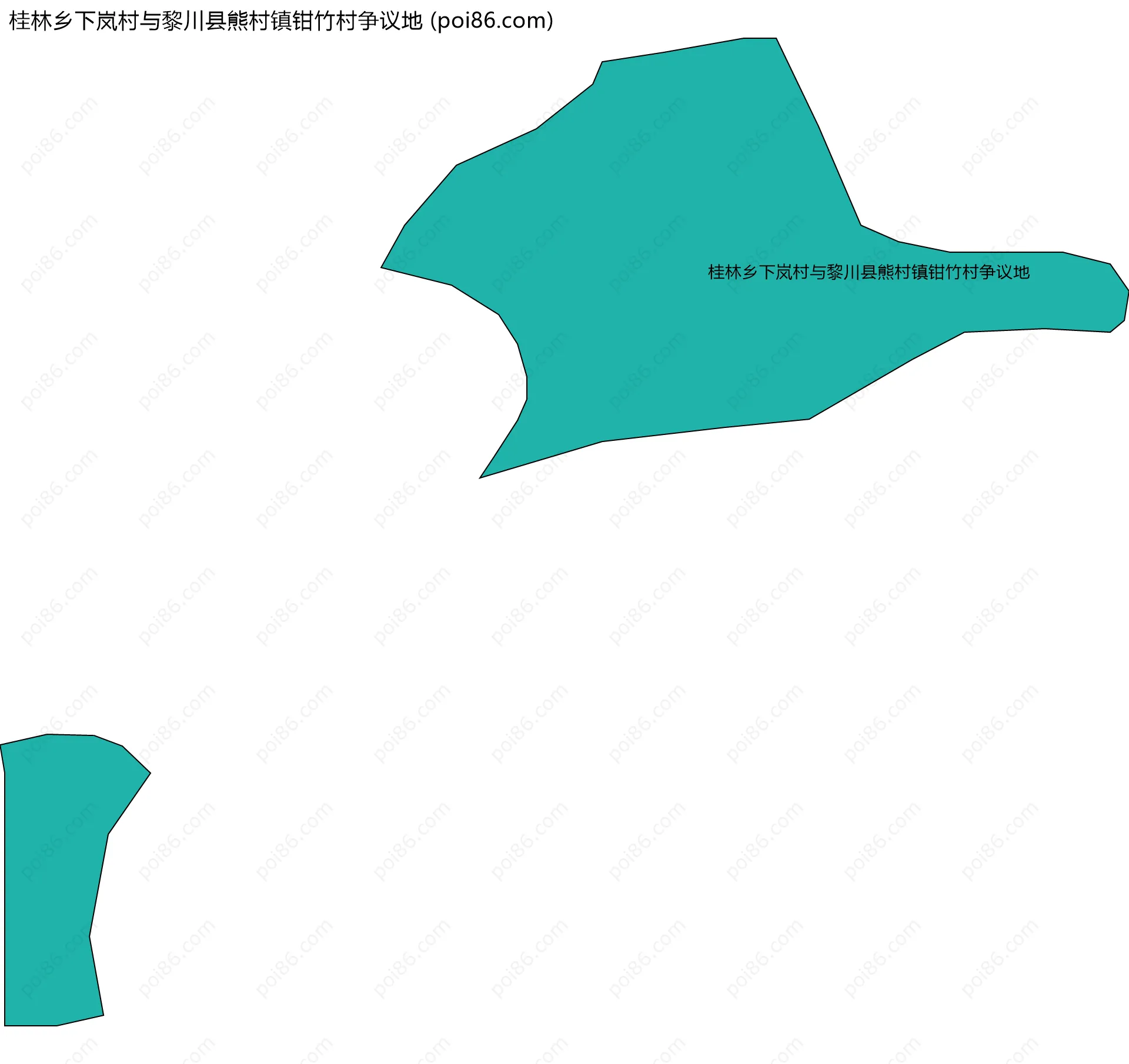 桂林乡下岚村与黎川县熊村镇钳竹村争议地边界地图