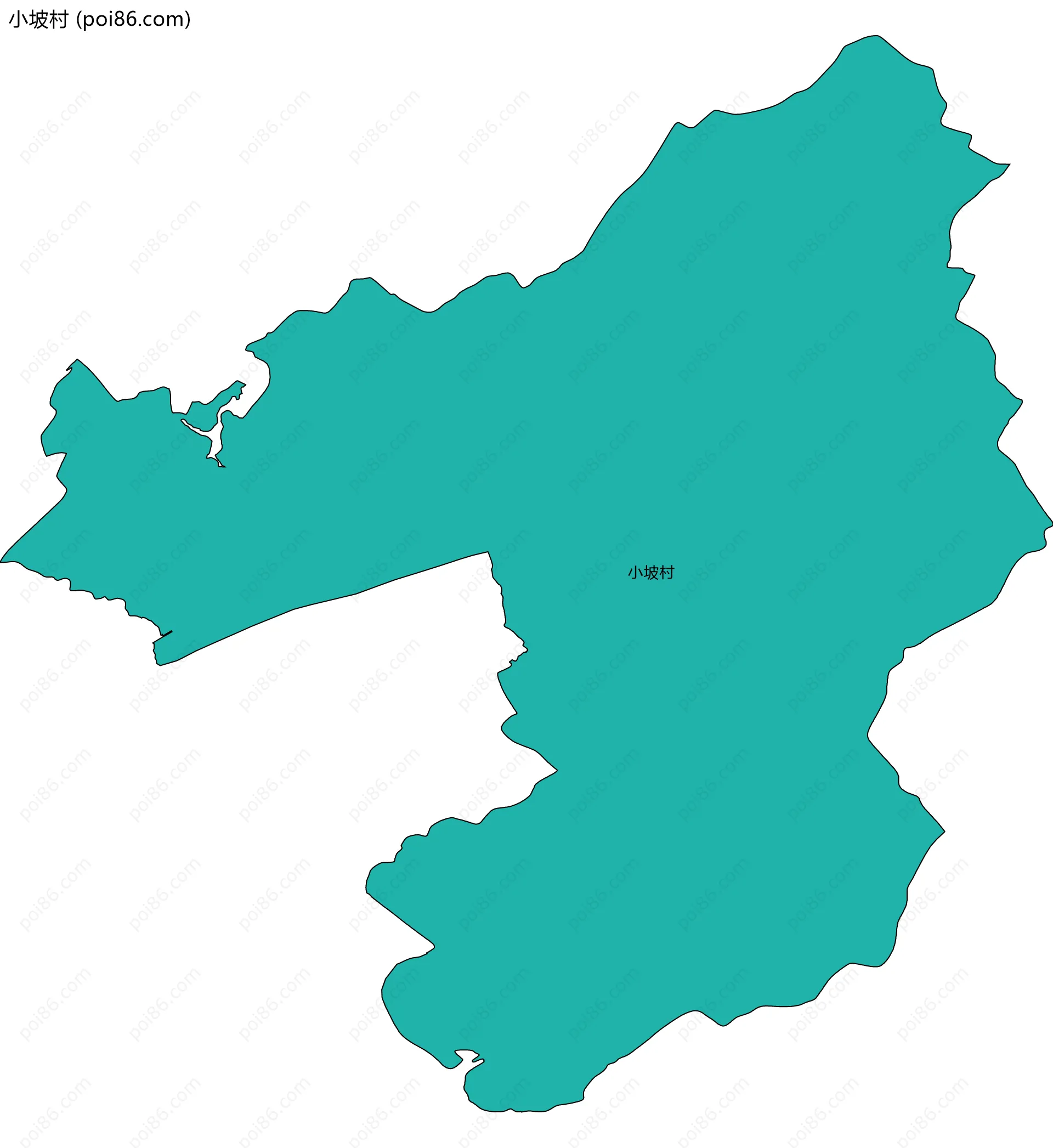 小坡村边界地图