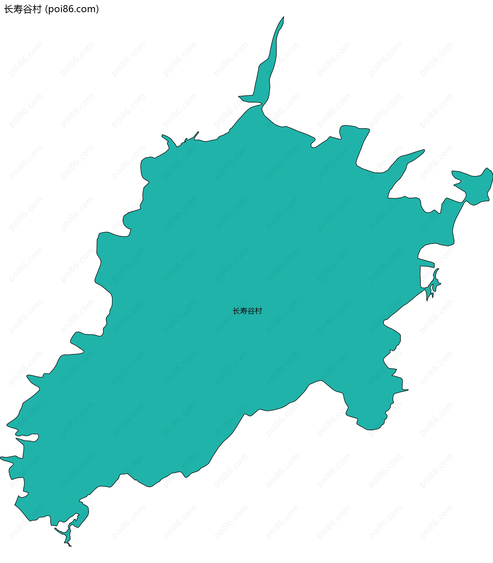 长寿谷村边界地图