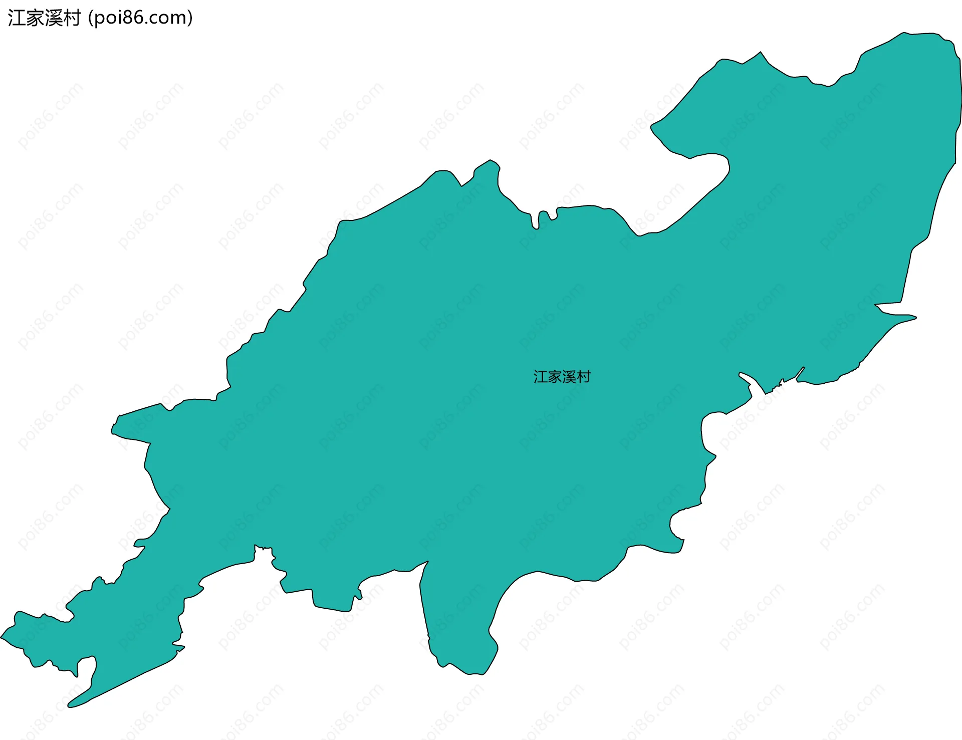 江家溪村边界地图