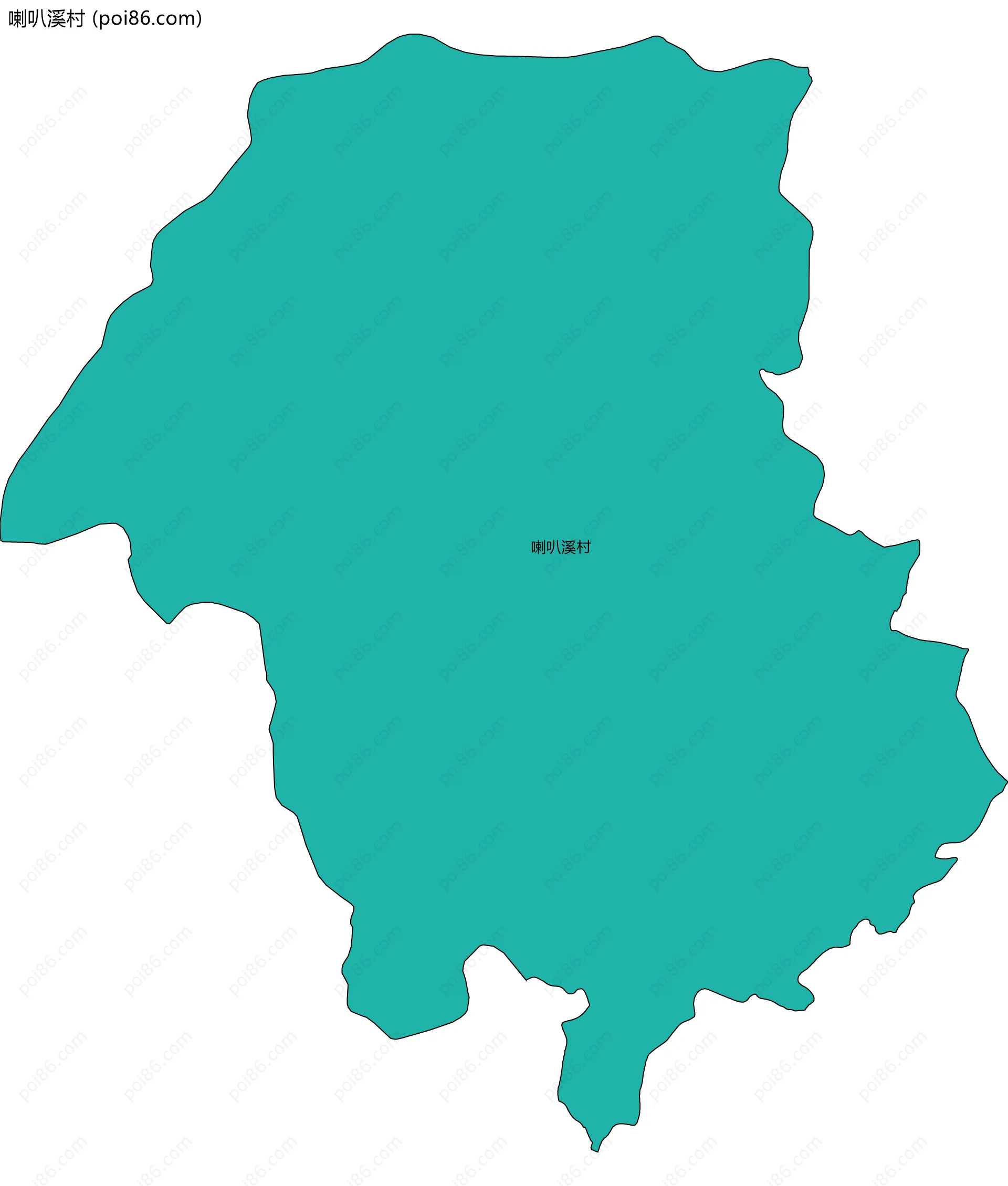 喇叭溪村边界地图