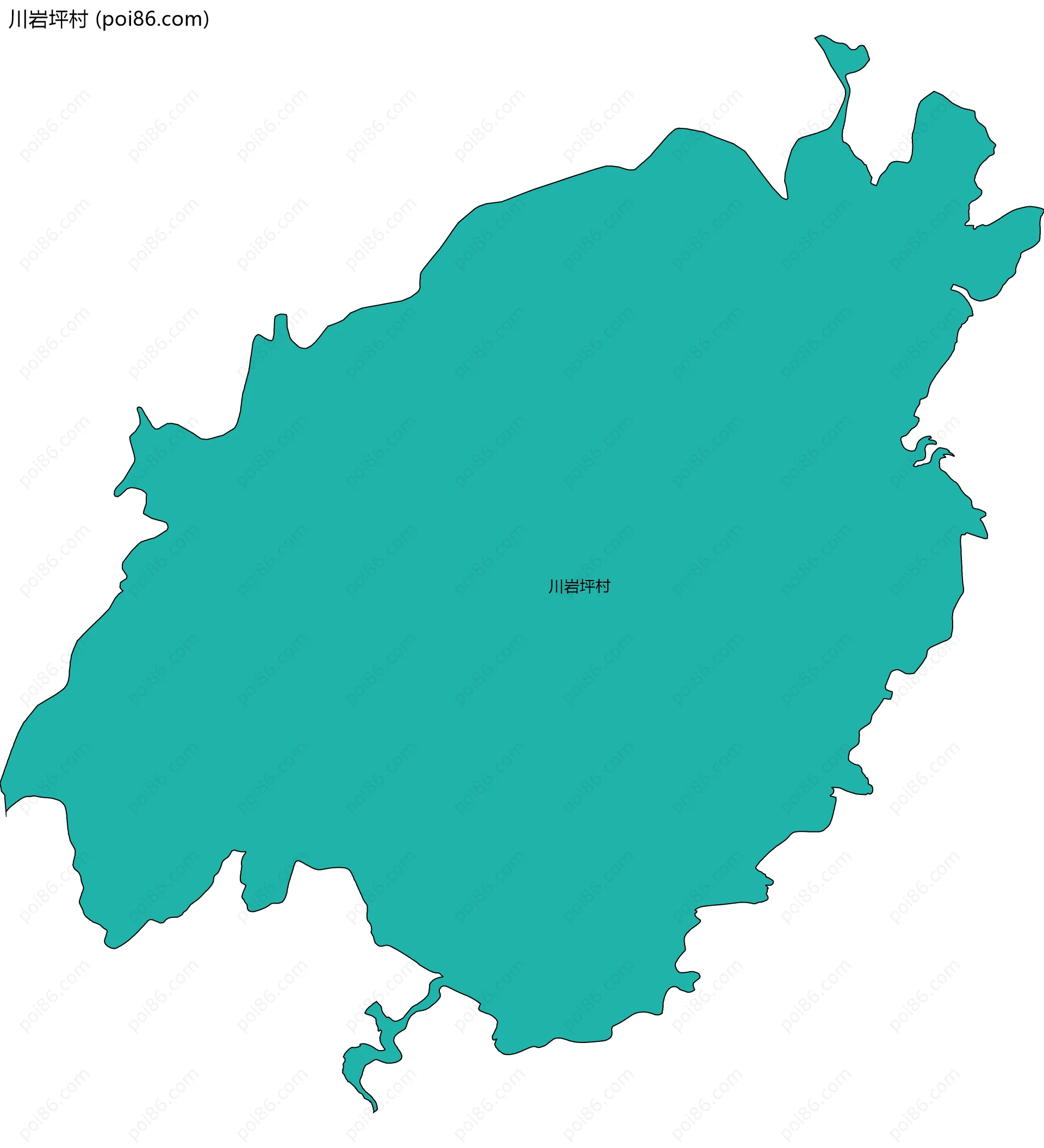 川岩坪村边界地图