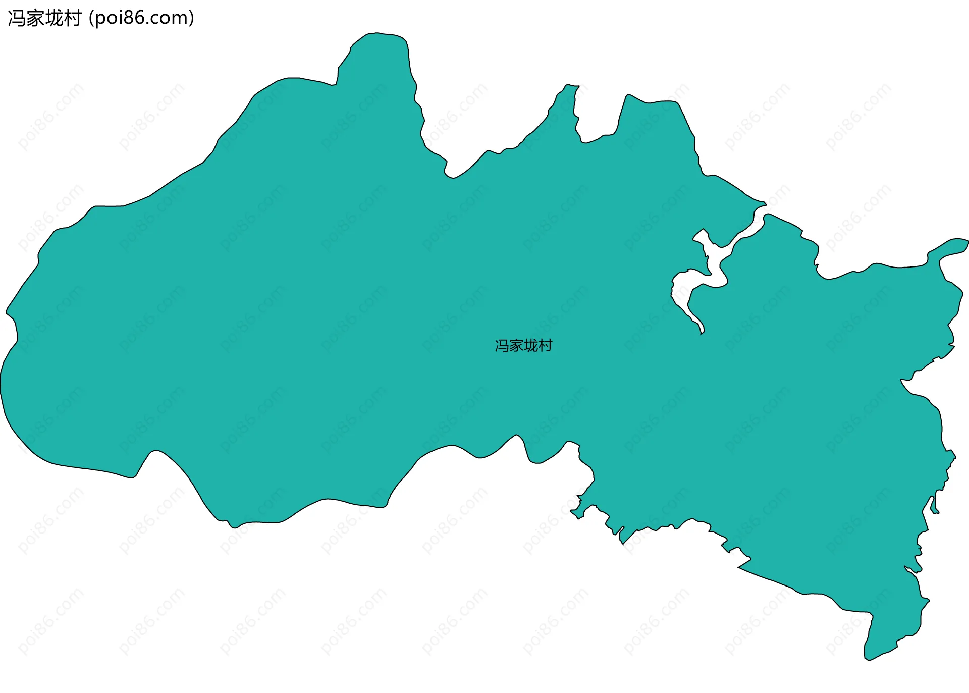 冯家垅村边界地图