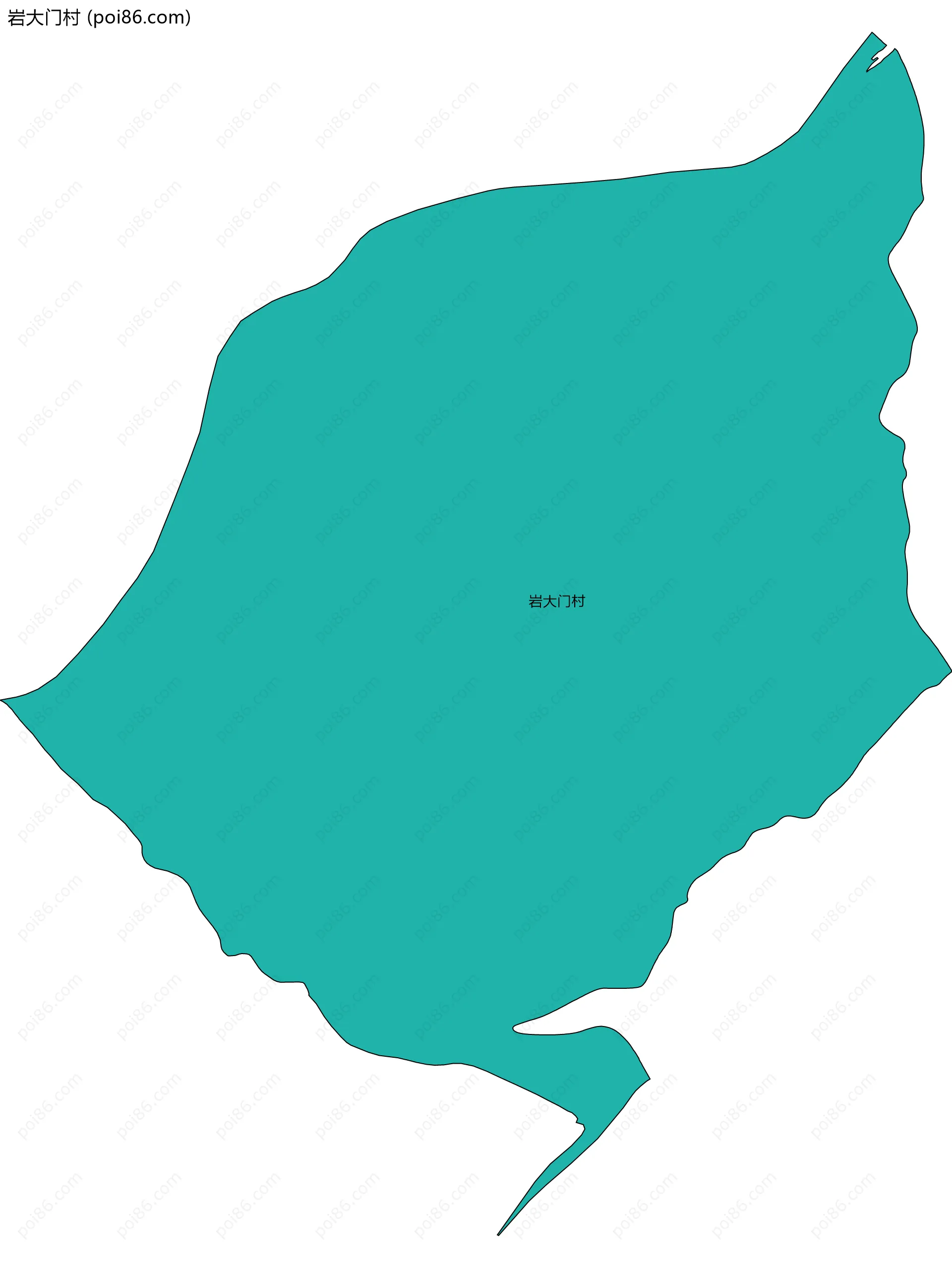 岩大门村边界地图