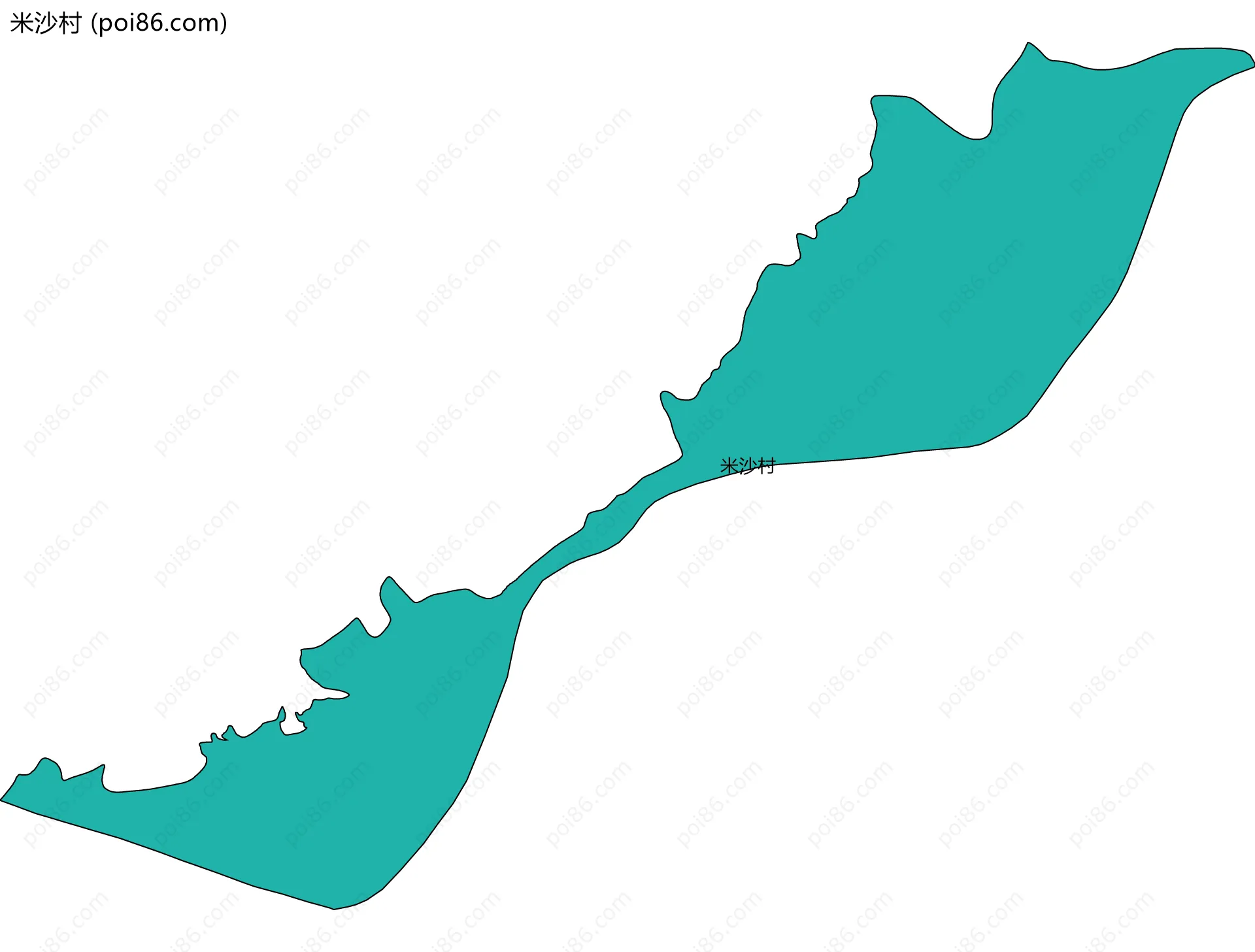 米沙村边界地图