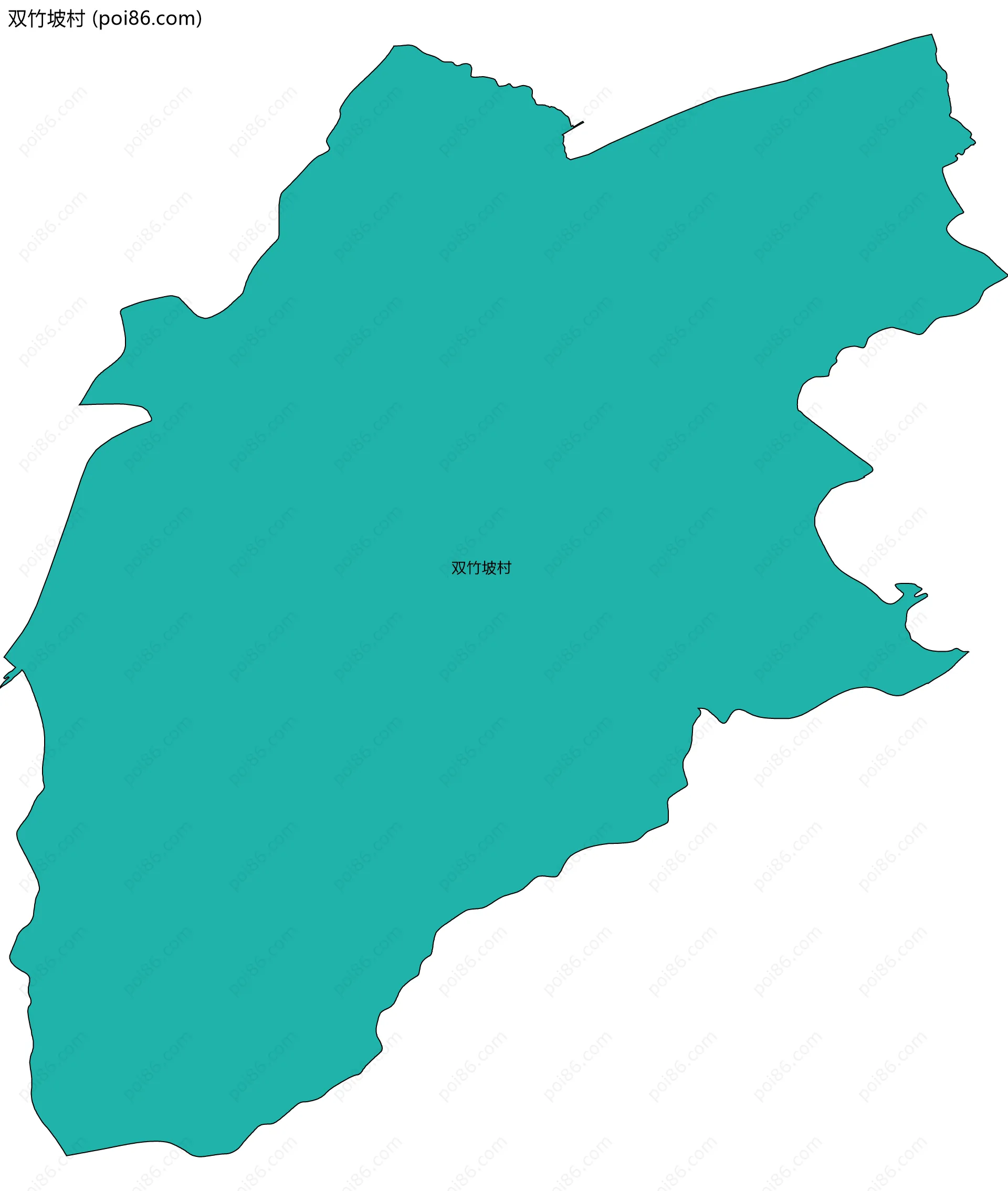 双竹坡村边界地图