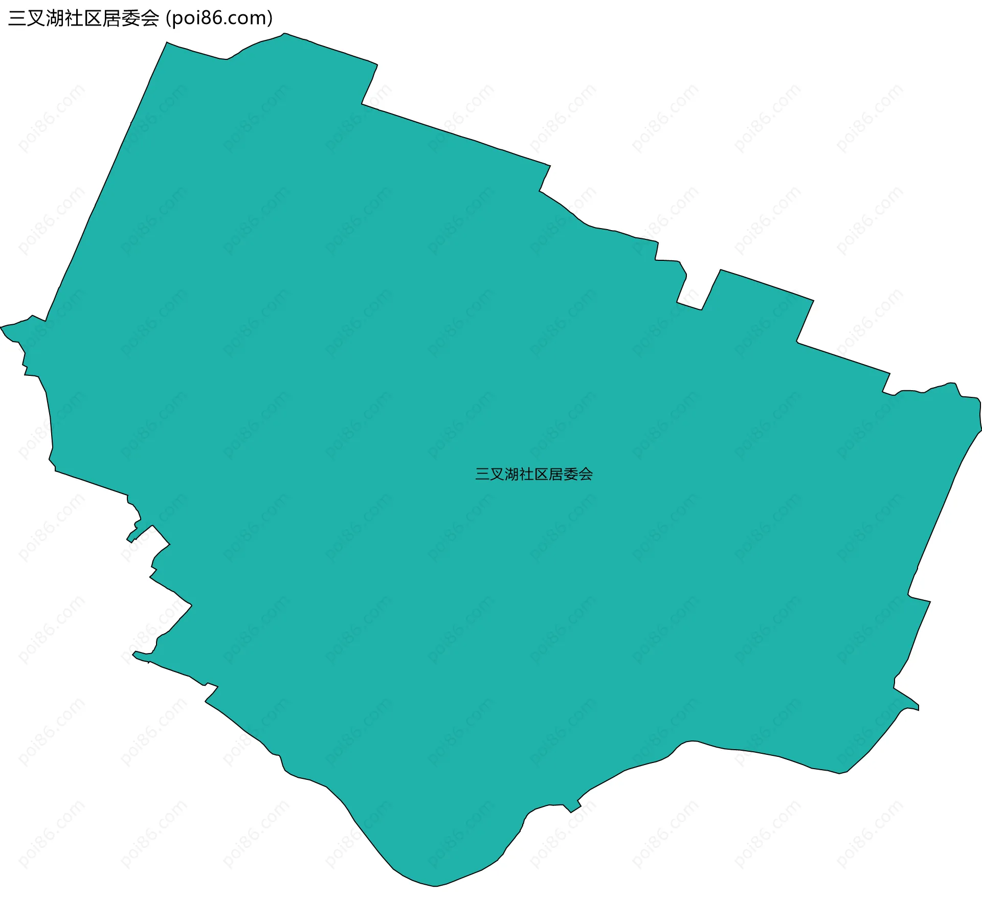 三叉湖社区居委会边界地图
