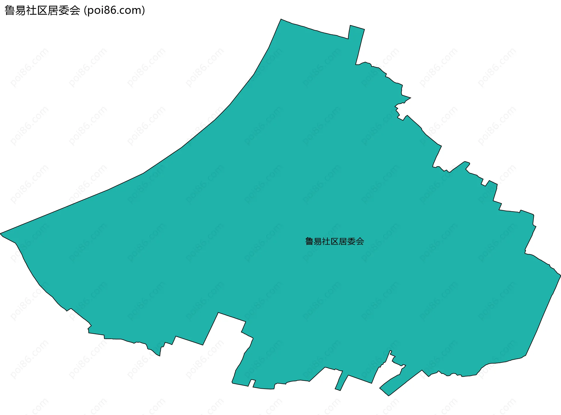鲁易社区居委会边界地图