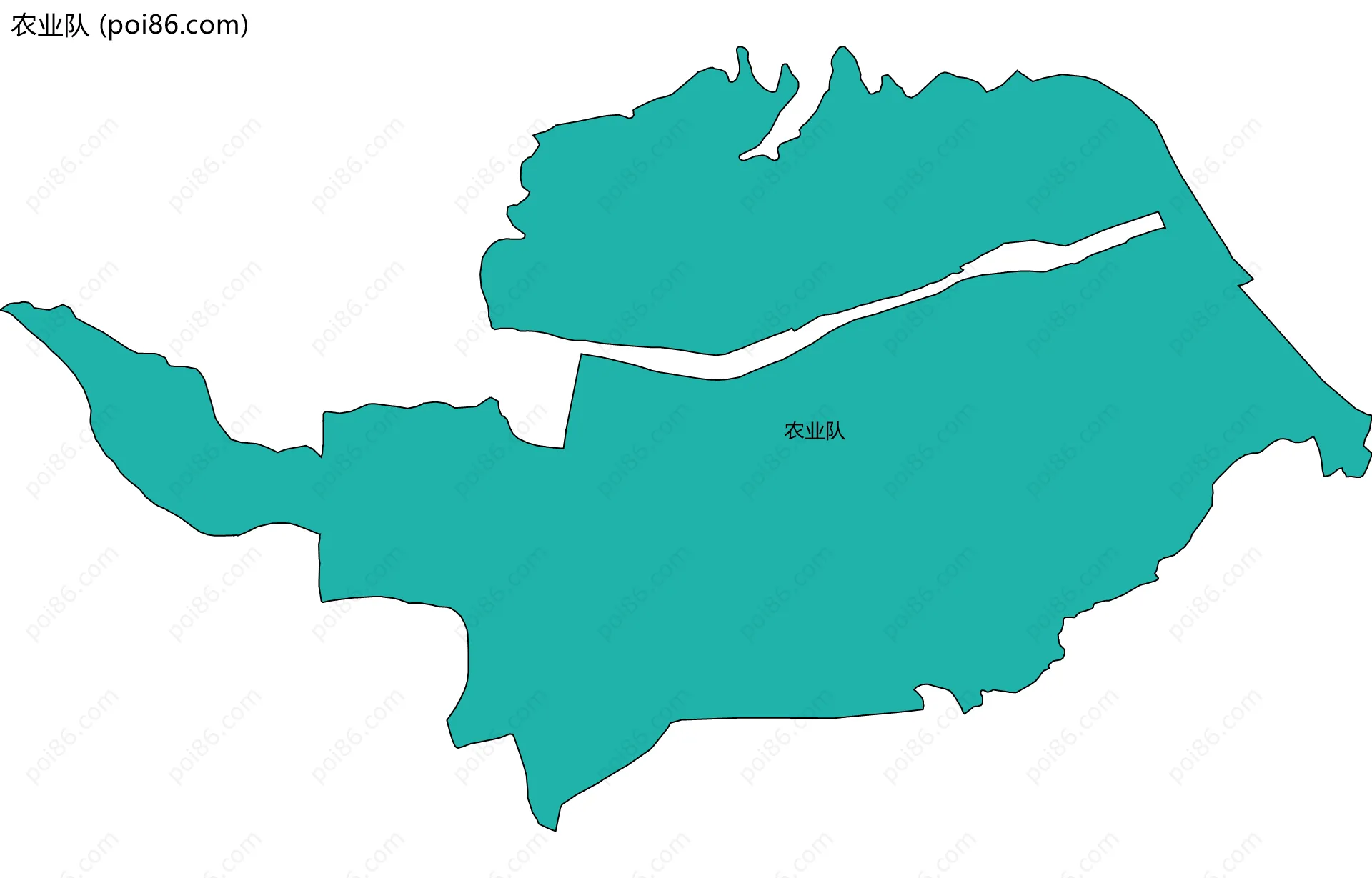 农业队边界地图