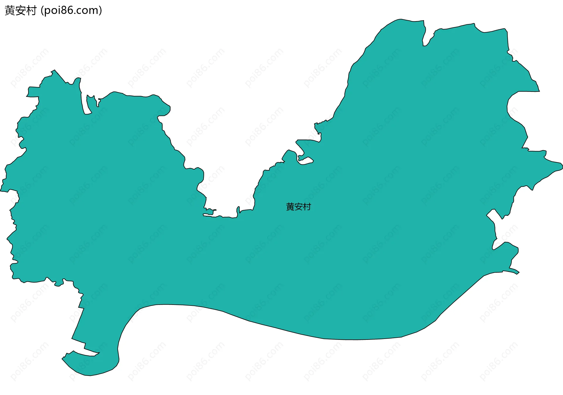 黄安村边界地图