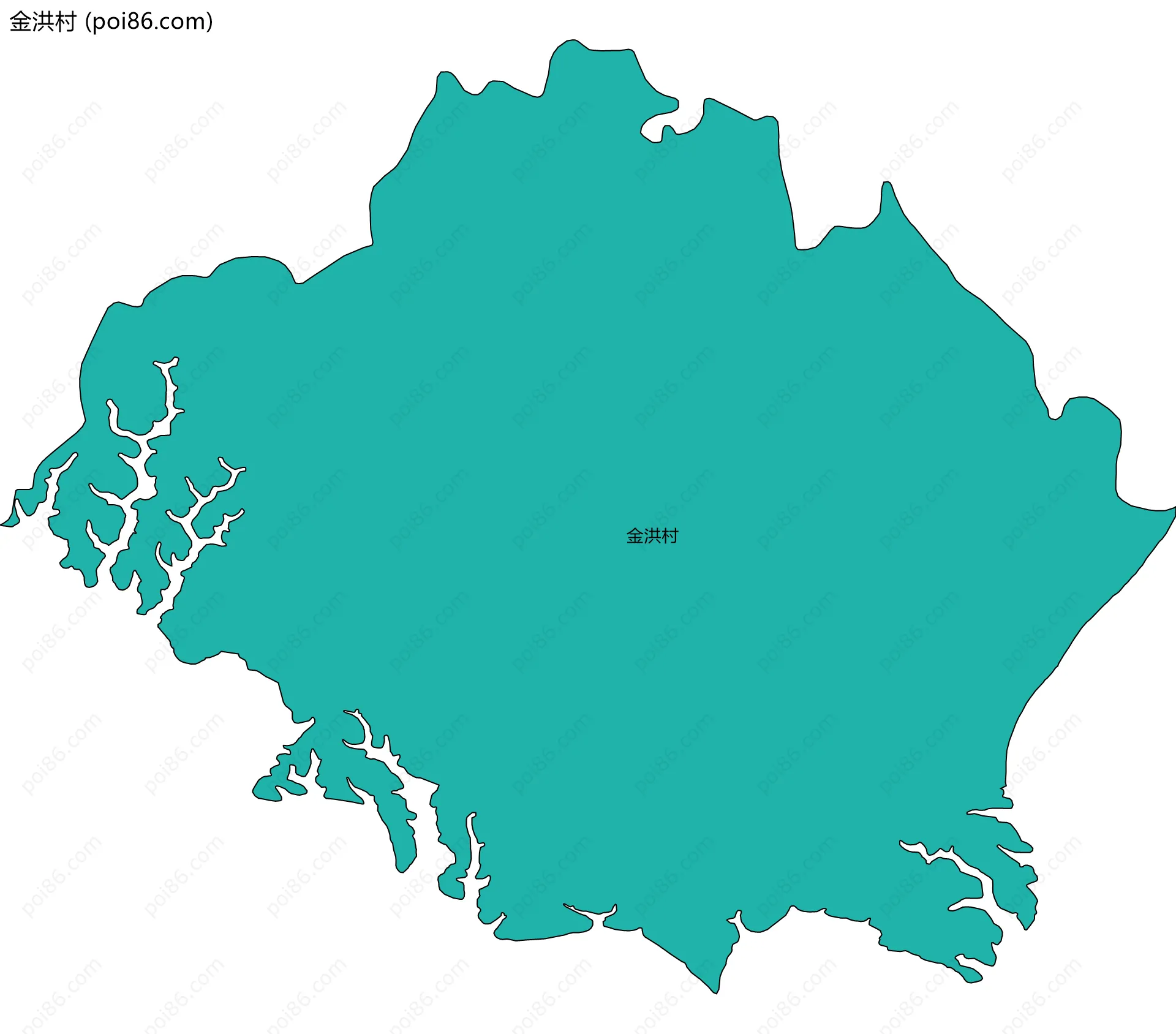 金洪村边界地图