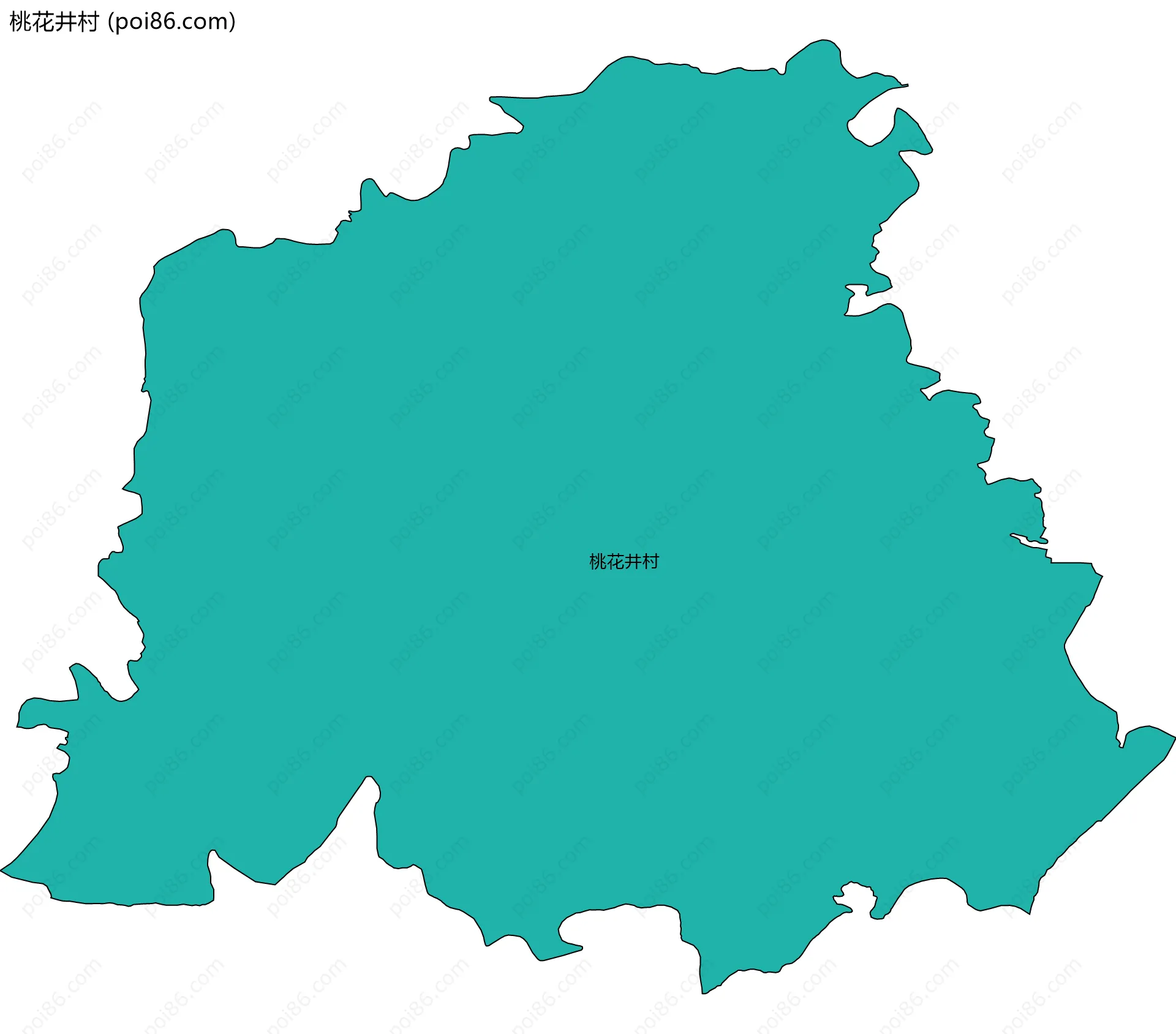 桃花井村边界地图