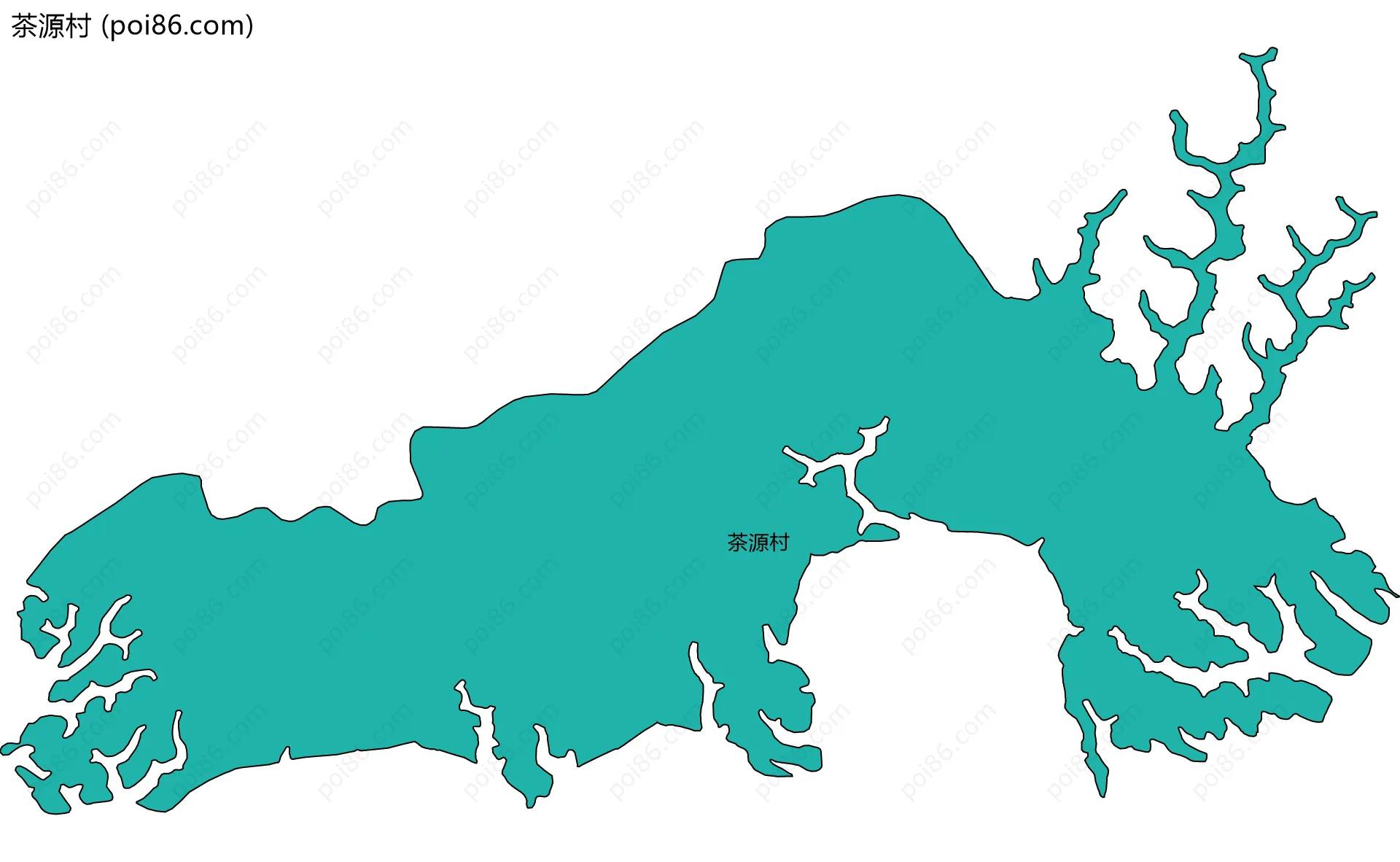 茶源村边界地图