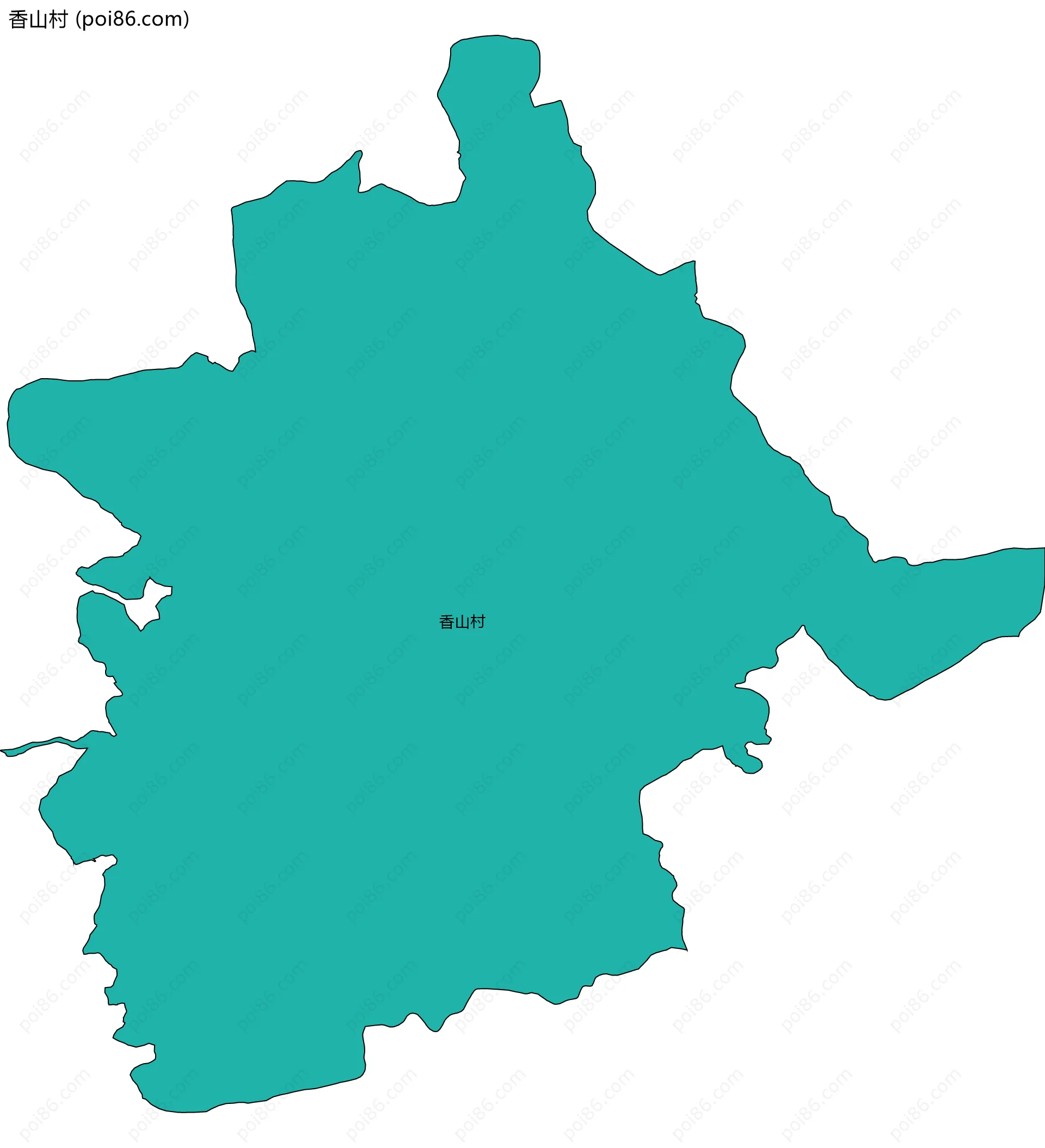 香山村边界地图