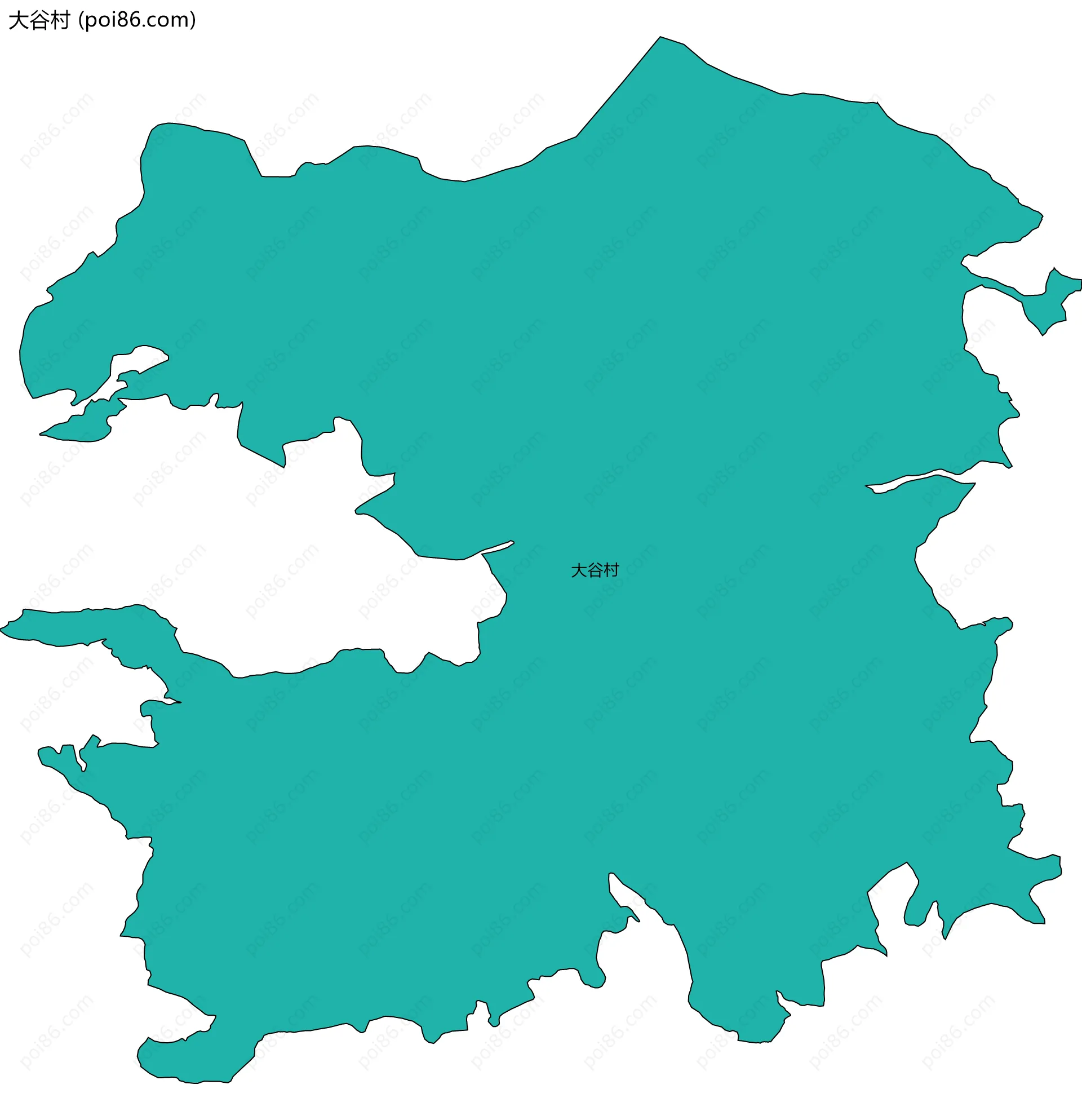 大谷村边界地图
