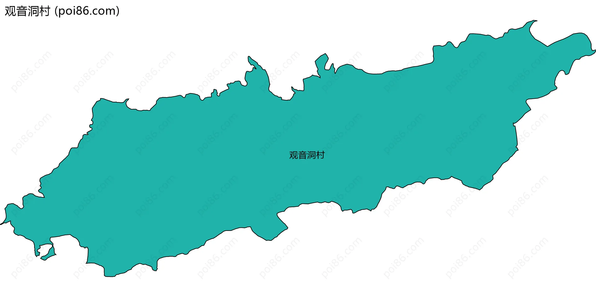 观音洞村边界地图