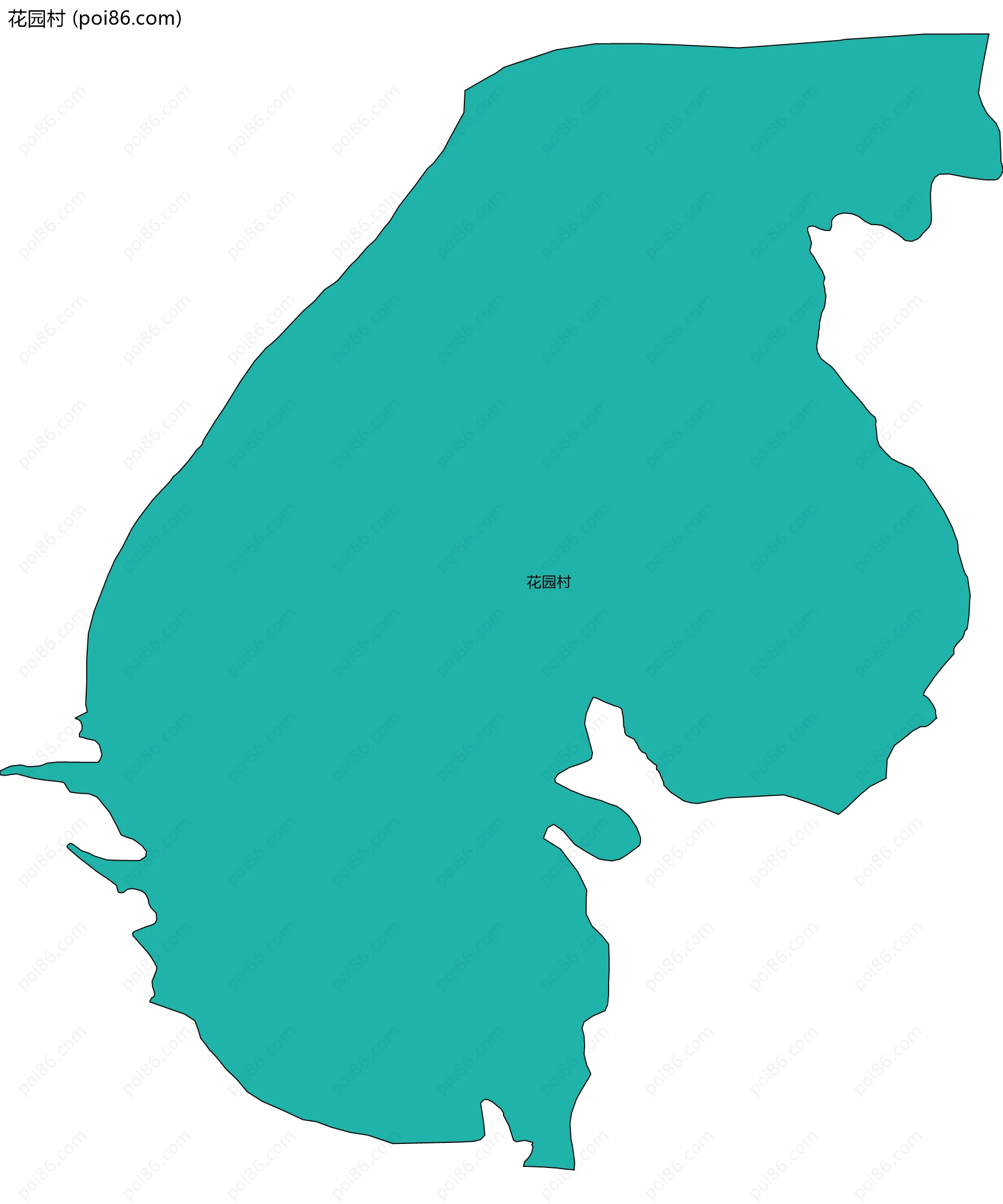 花园村边界地图