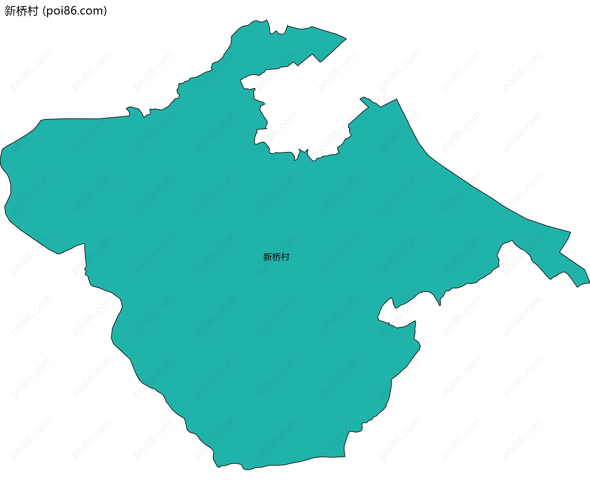 新桥村边界地图
