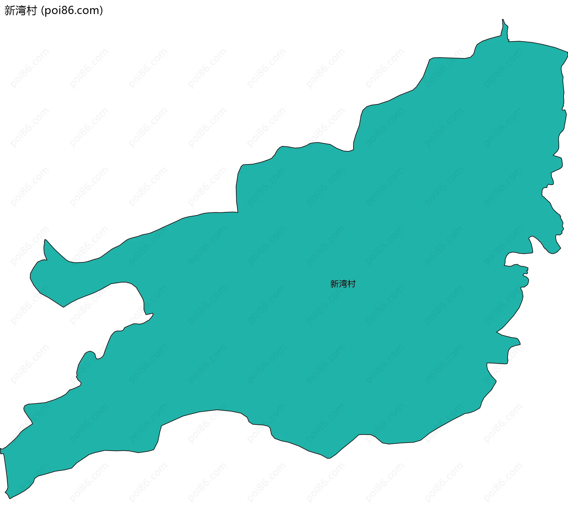 新湾村边界地图