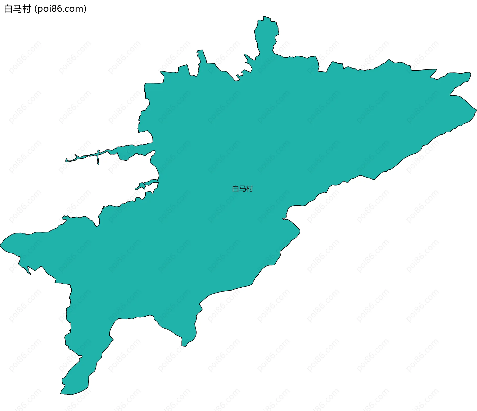 白马村边界地图