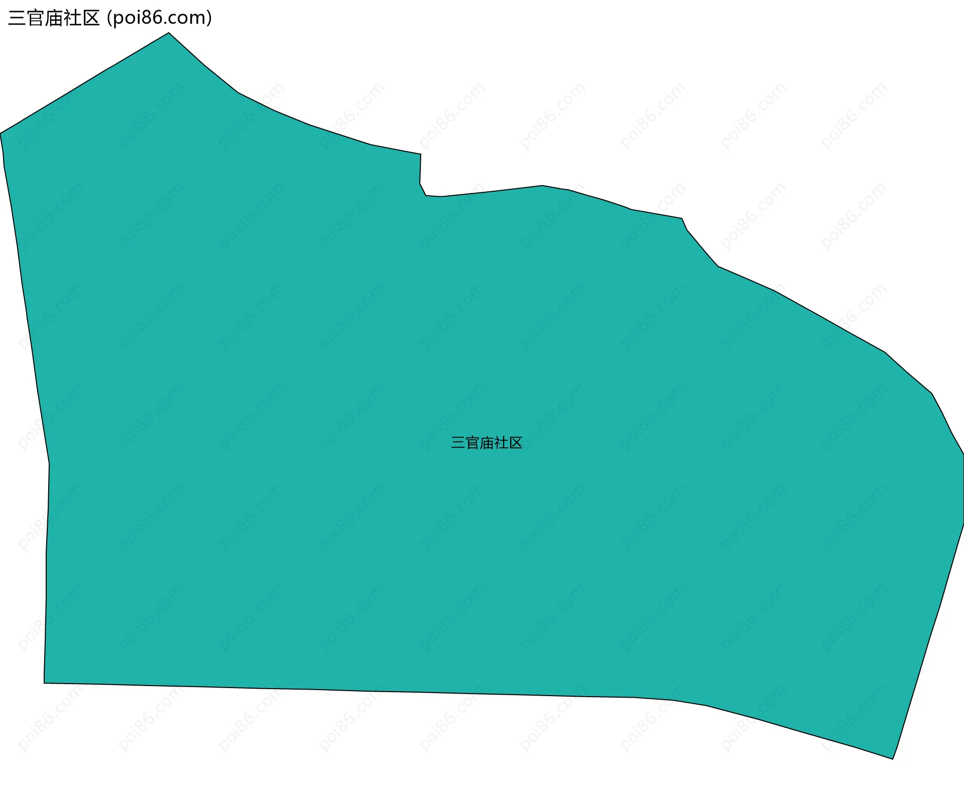 三官庙社区边界地图