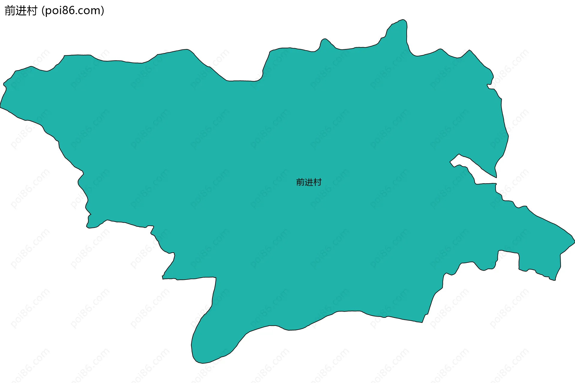 前进村边界地图