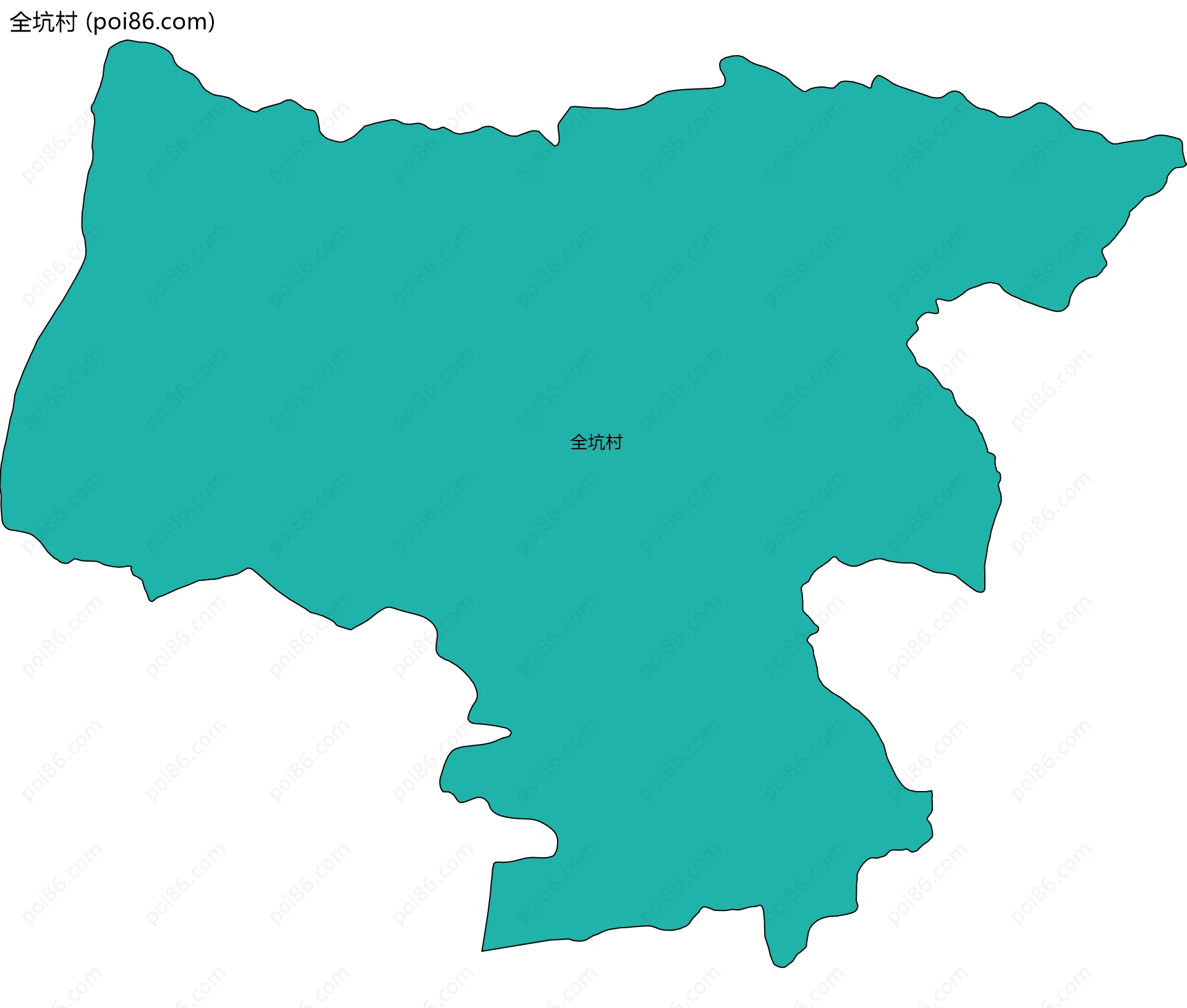 全坑村边界地图