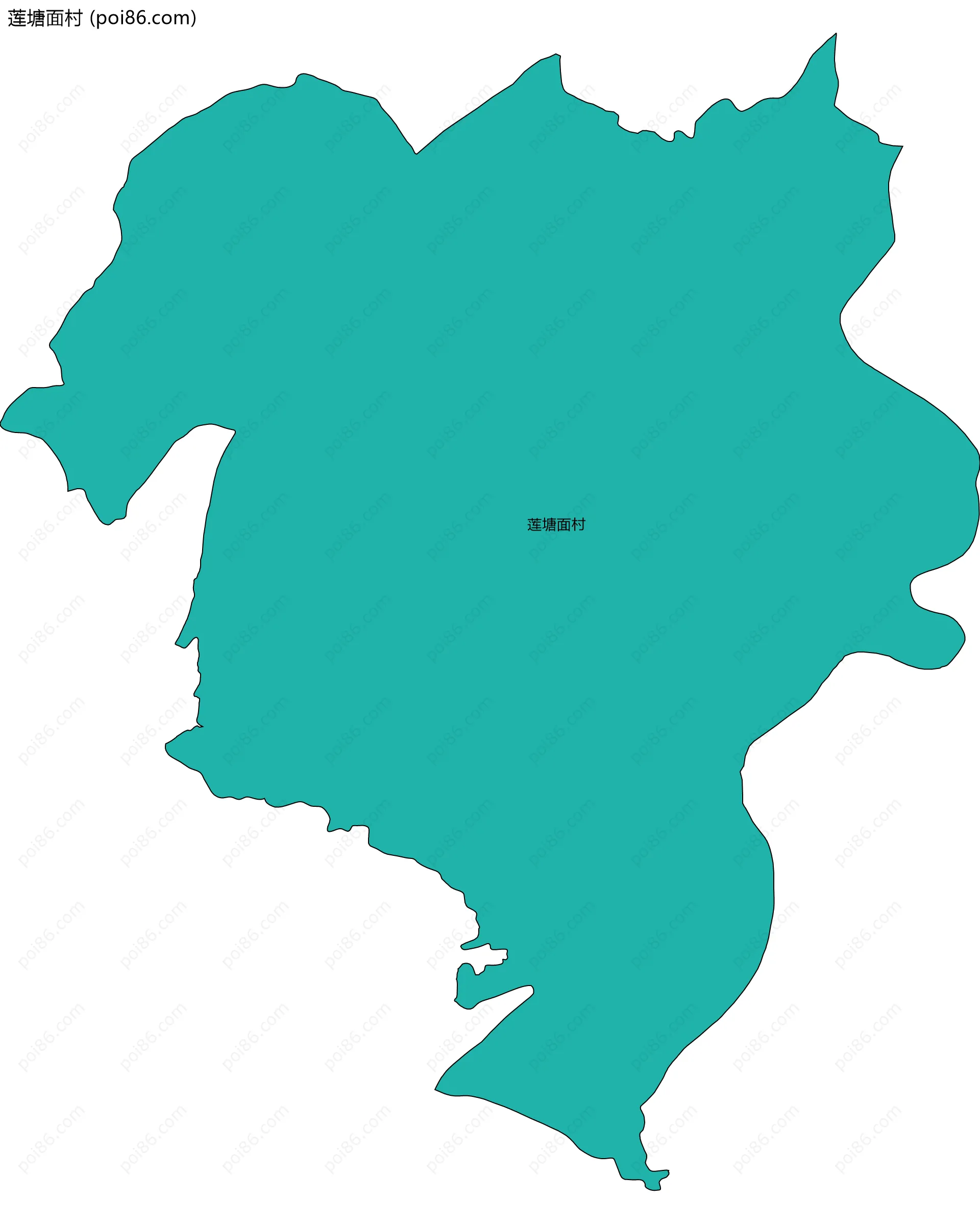 莲塘面村边界地图