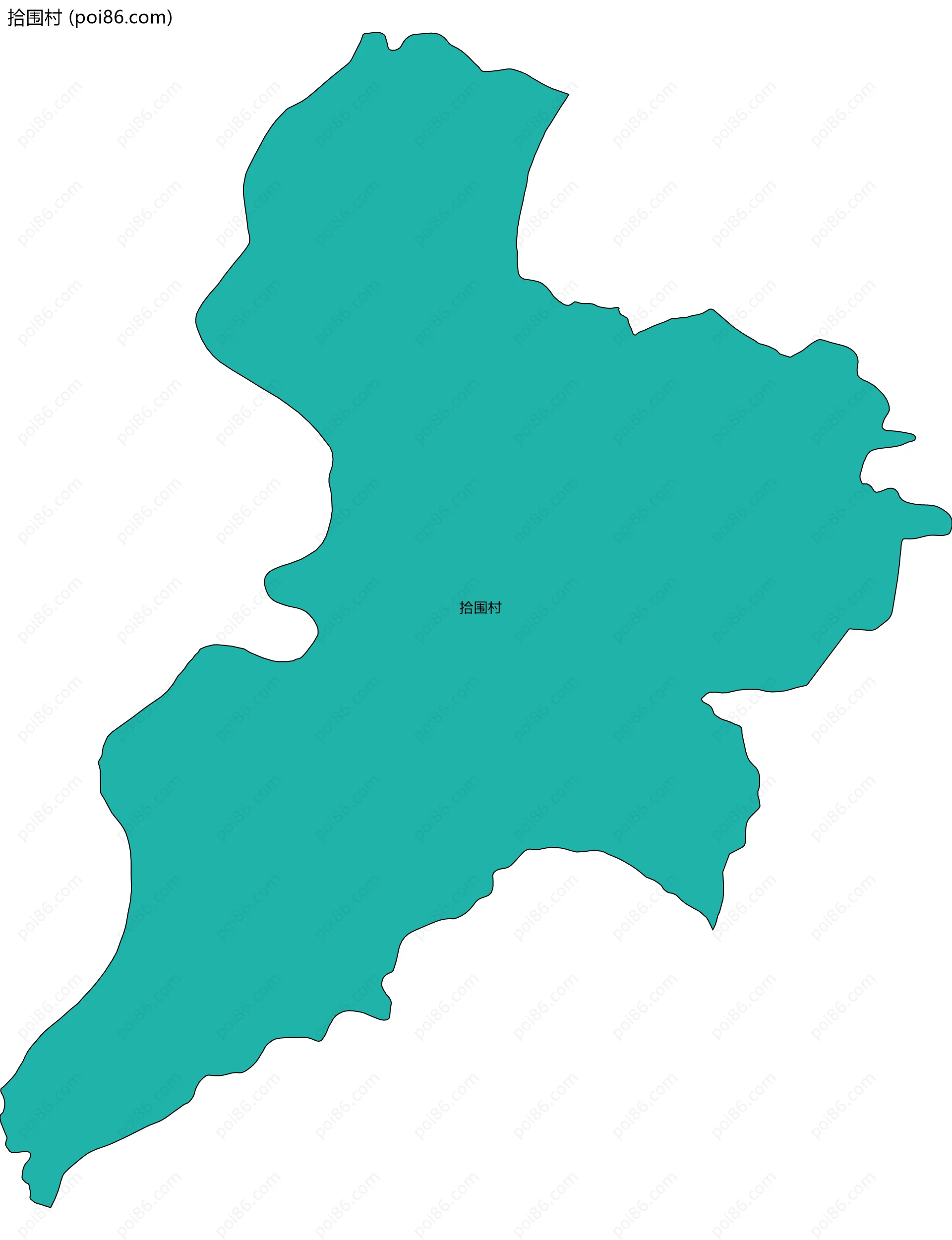 拾围村边界地图