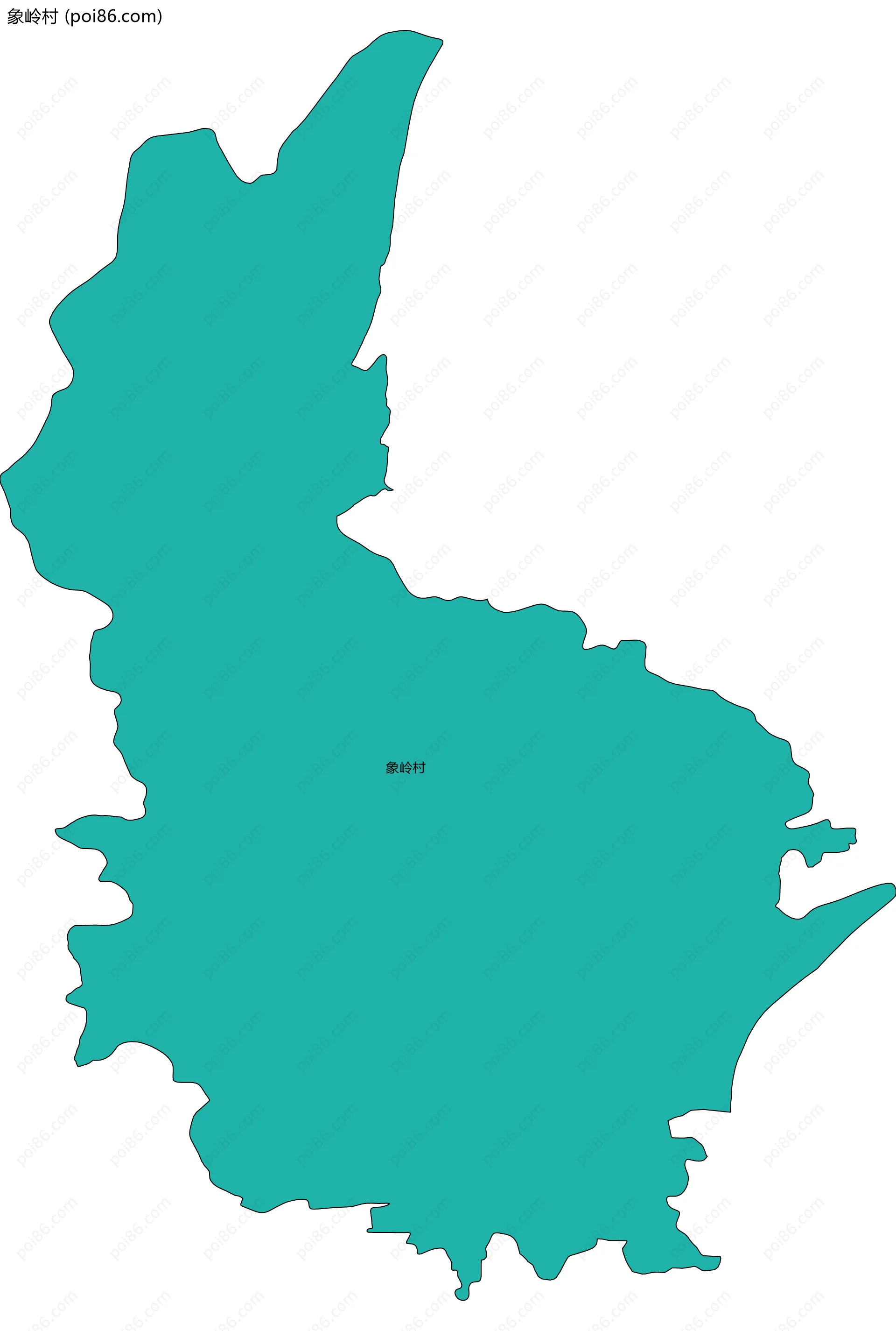 象岭村边界地图