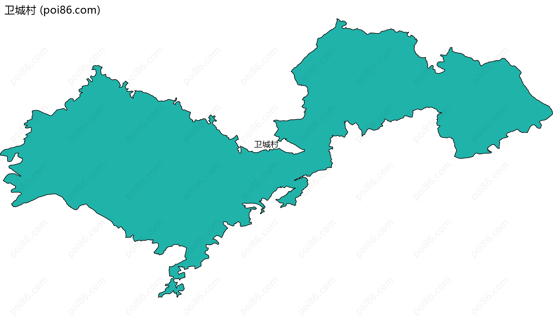 卫城村边界地图