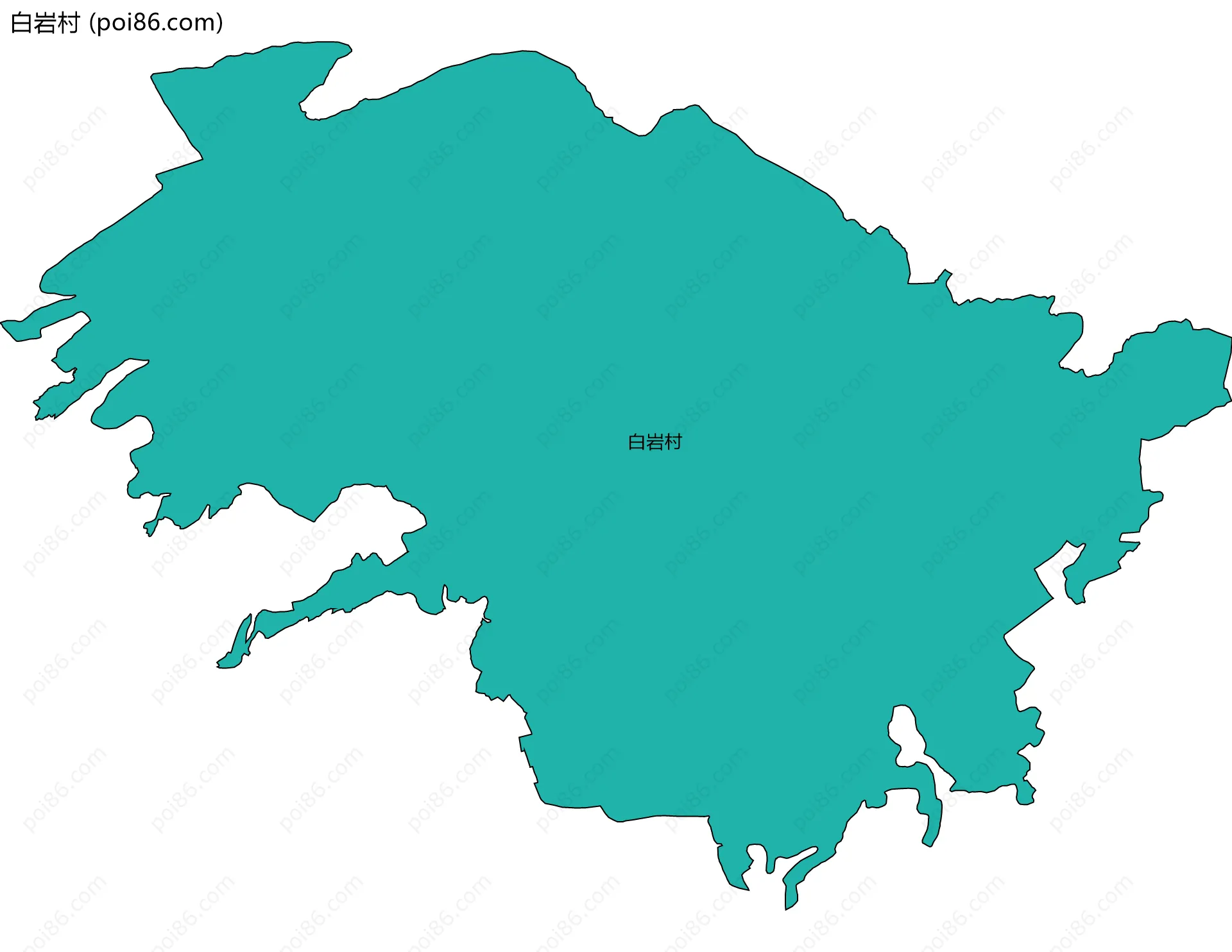 白岩村边界地图