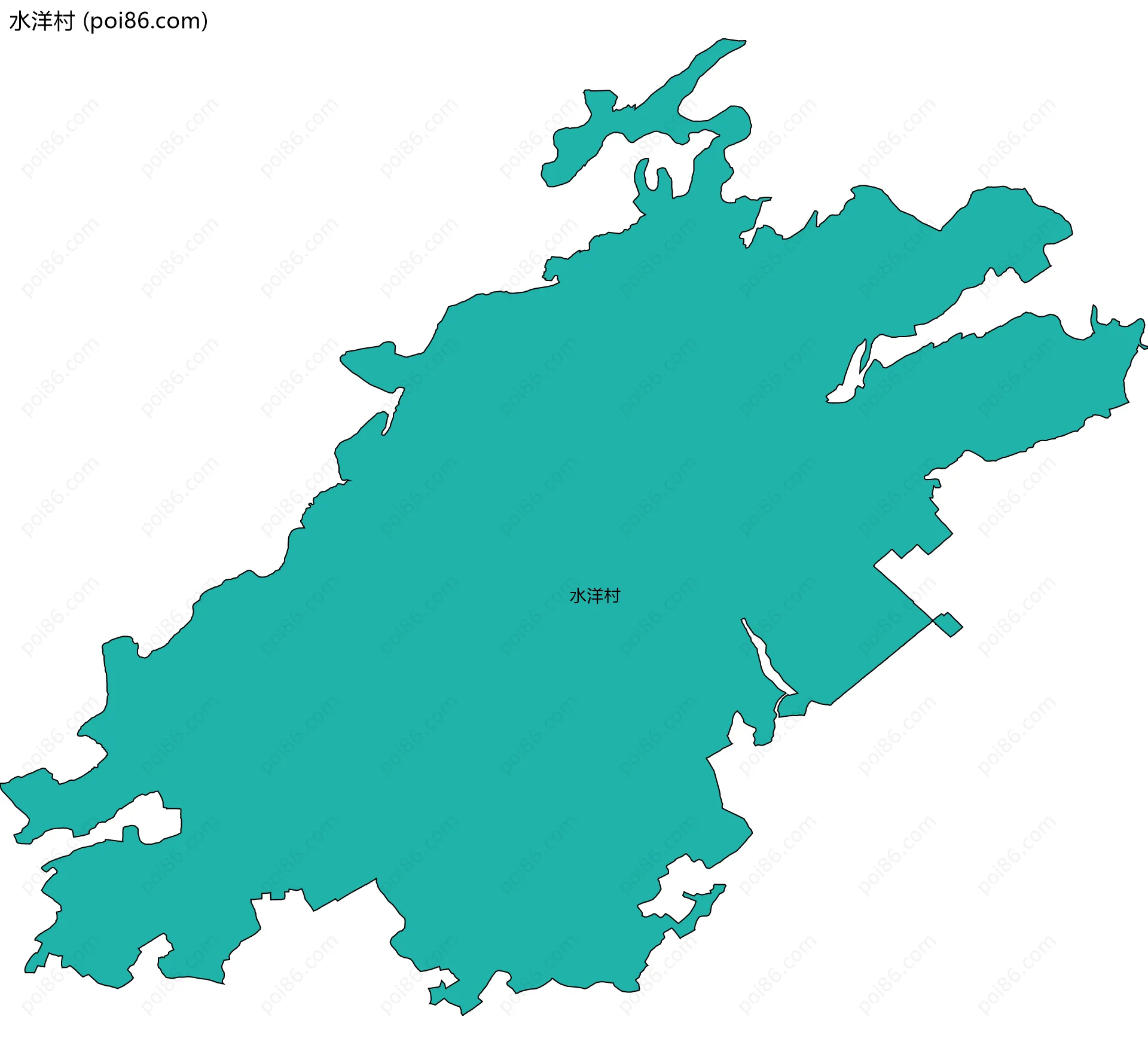 水洋村边界地图