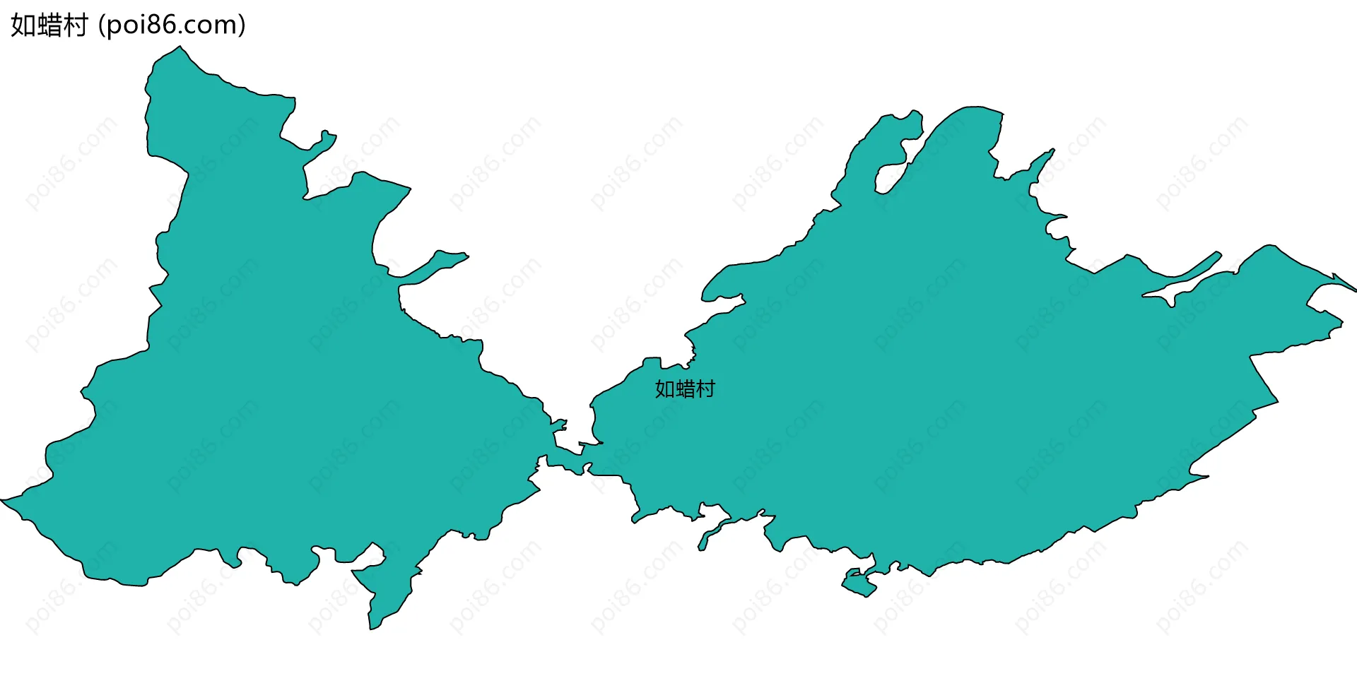 如蜡村边界地图