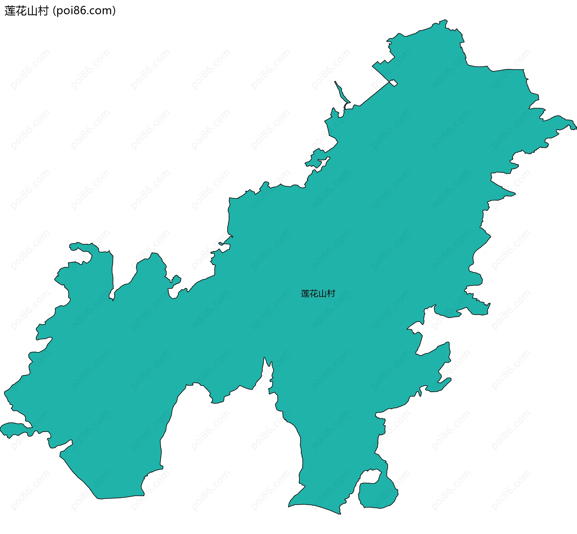 莲花山村边界地图