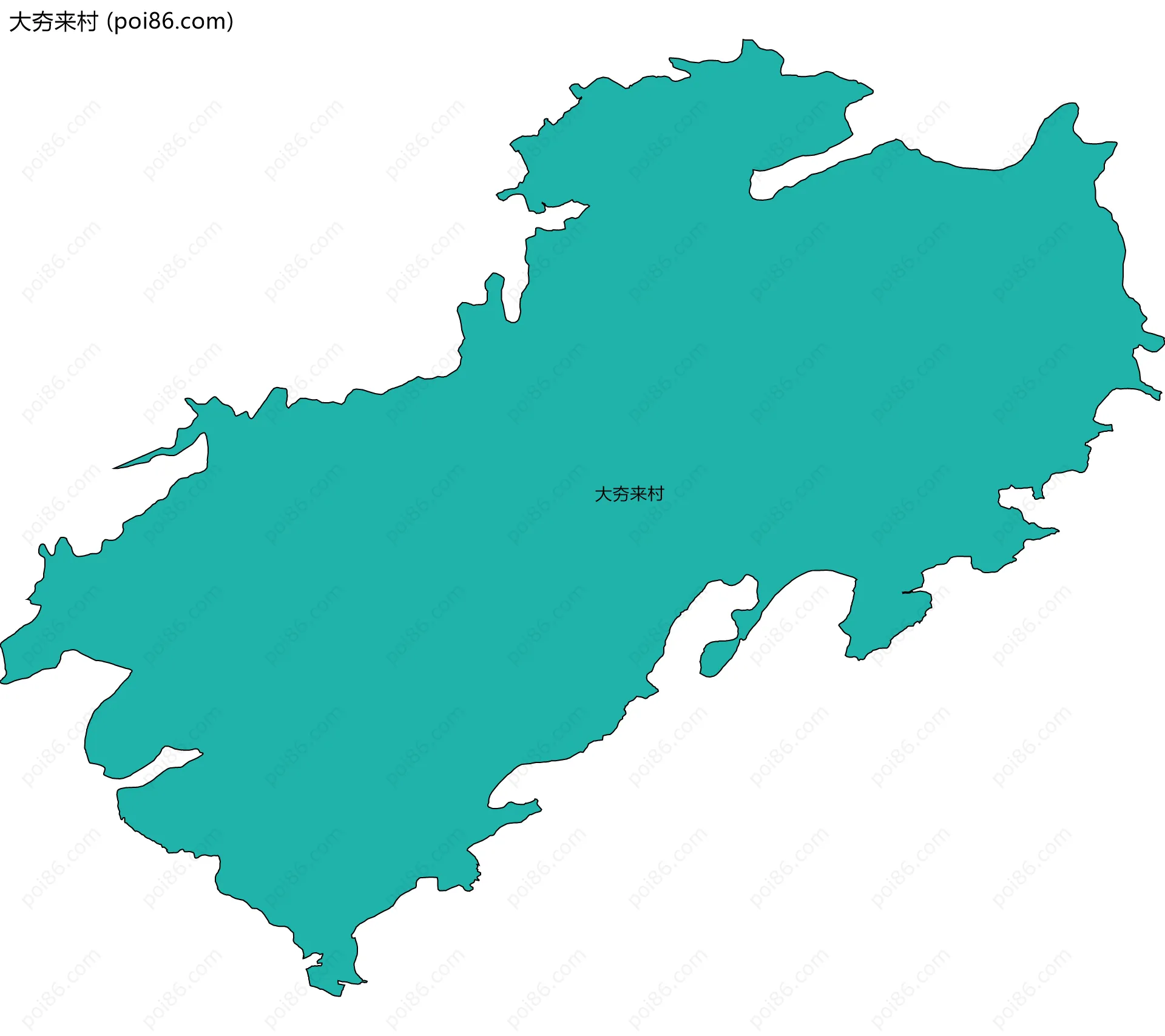 大夯来村边界地图