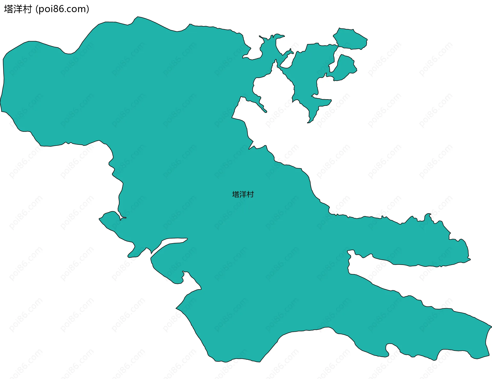 塔洋村边界地图
