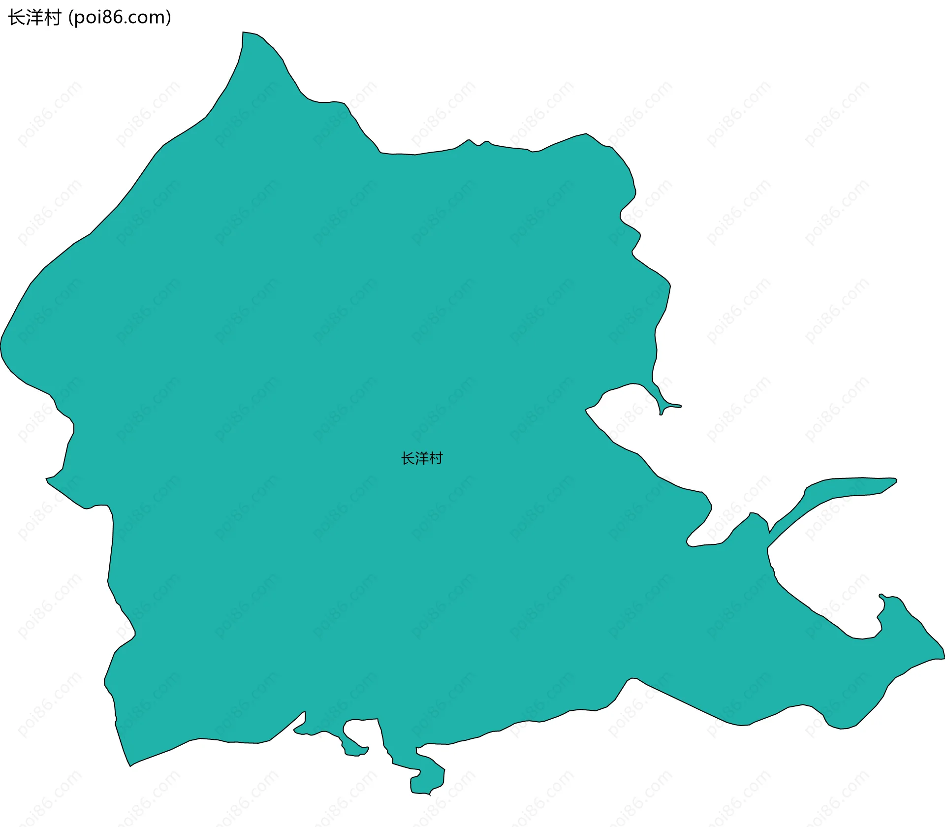 长洋村边界地图