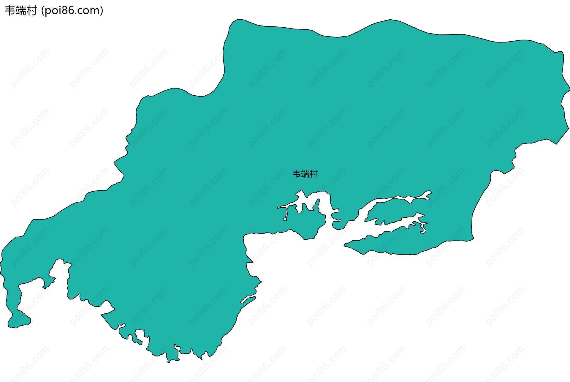 韦端村边界地图