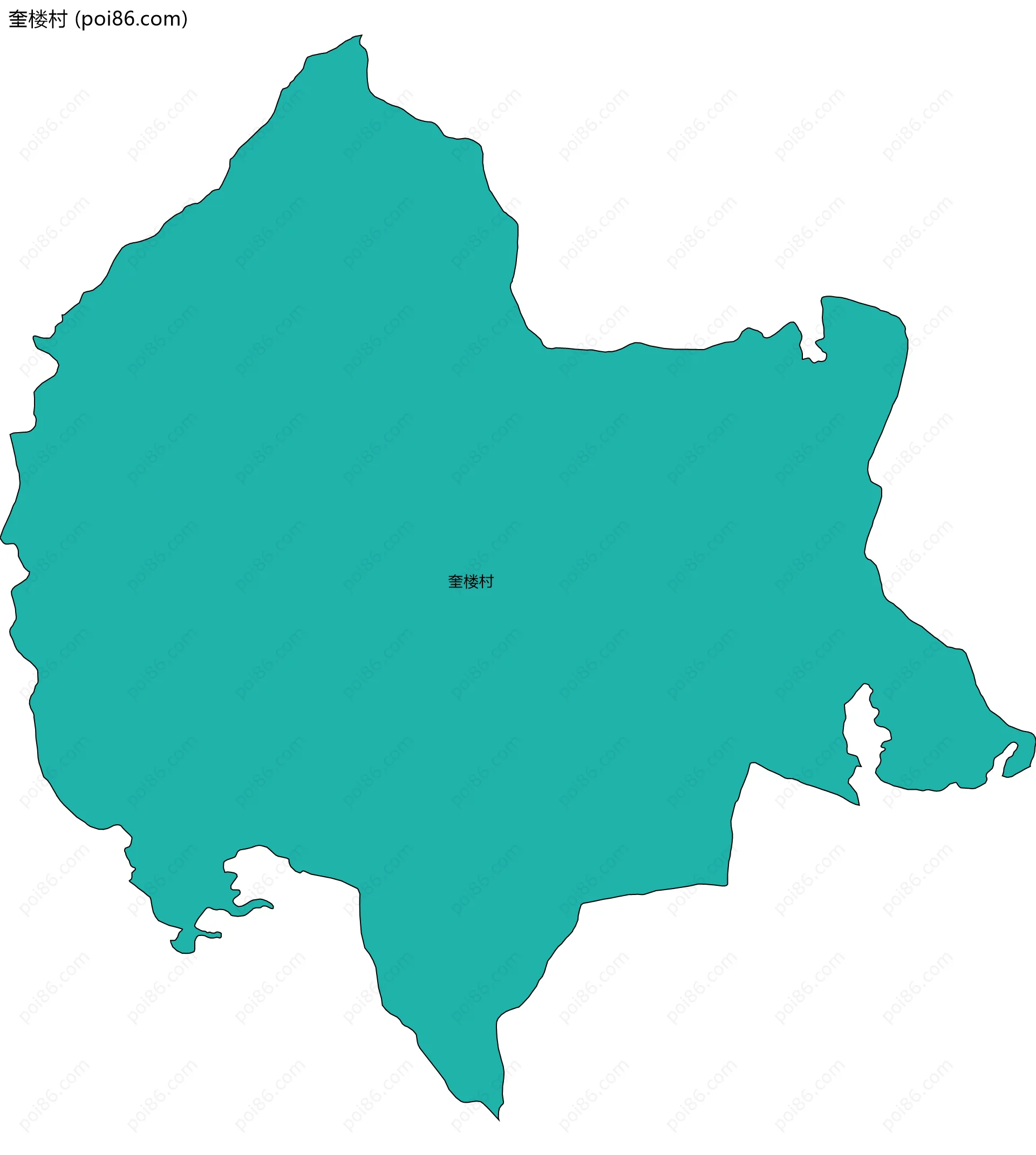 奎楼村边界地图