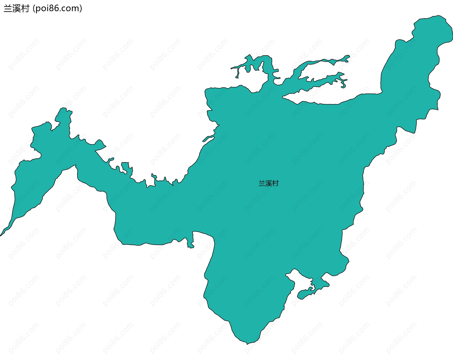 兰溪村边界地图