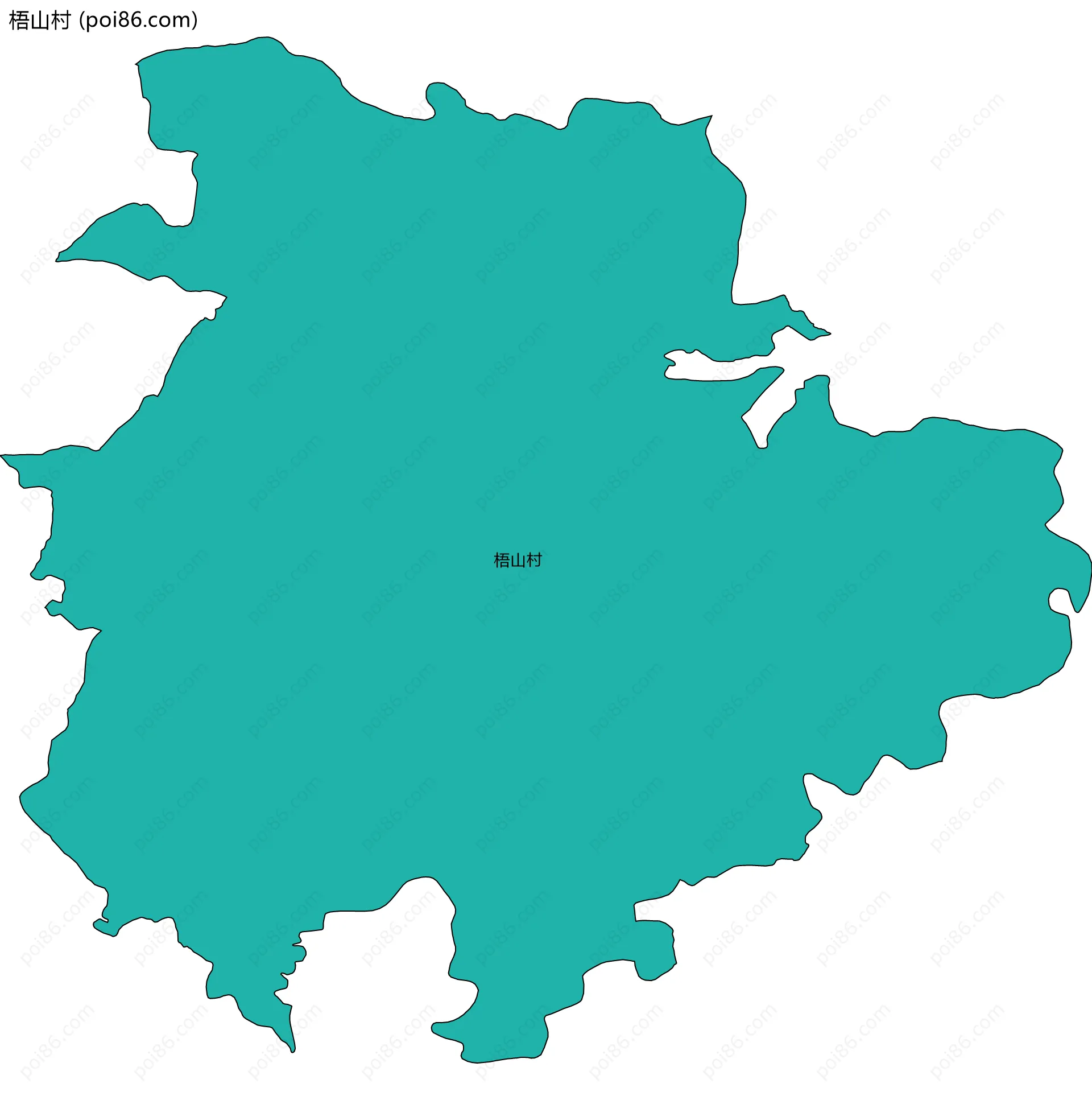 梧山村边界地图